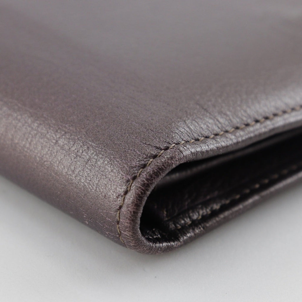 Chanel Metallic Purple Leather Long Wallet (Bi-Fold)