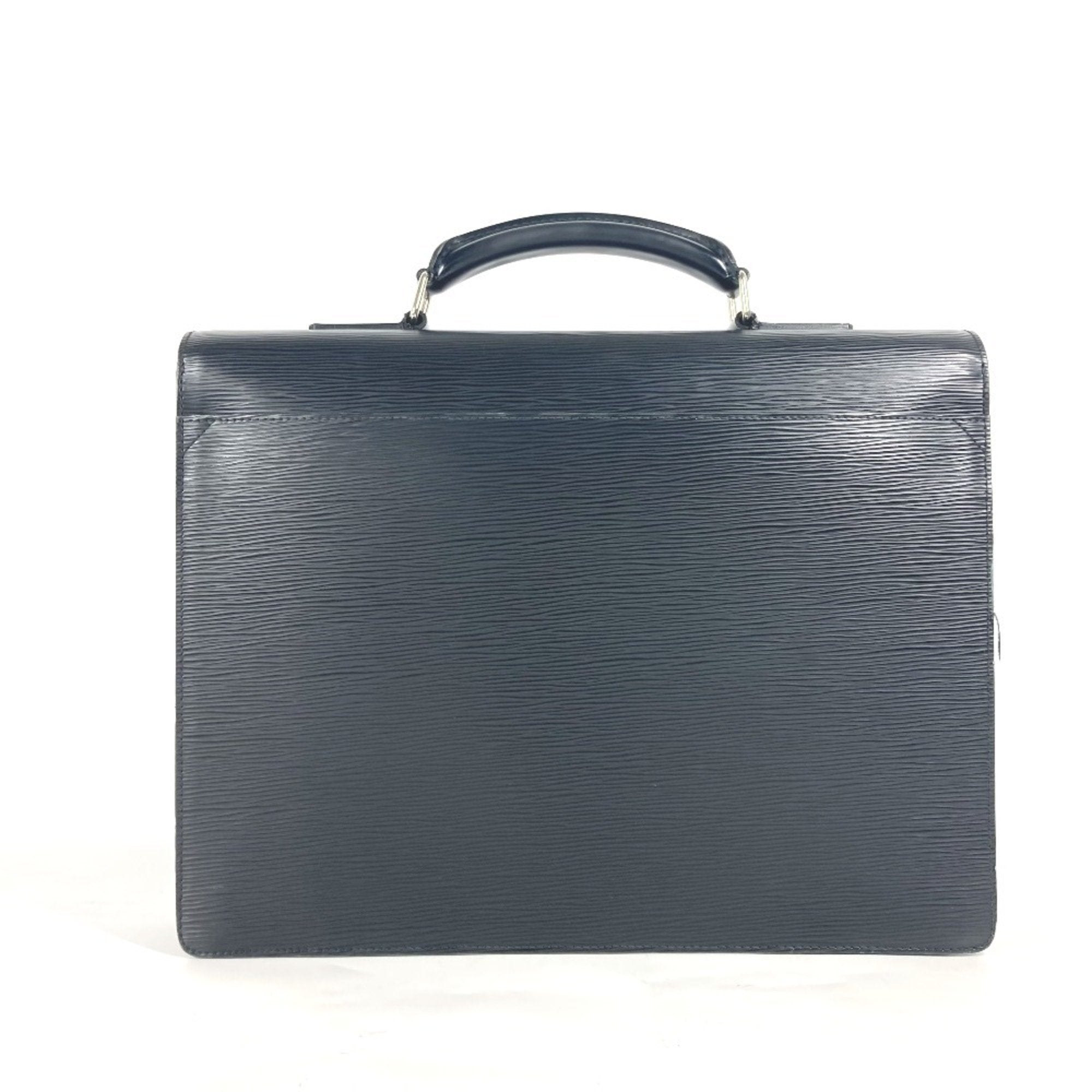 Louis Vuitton Black Noir Epi Leather Briefcase Handbag