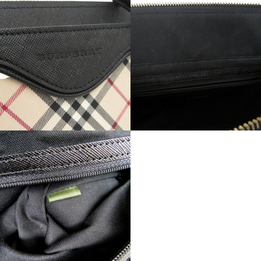 Burberry Multi-Color Leather Cotton Handbag