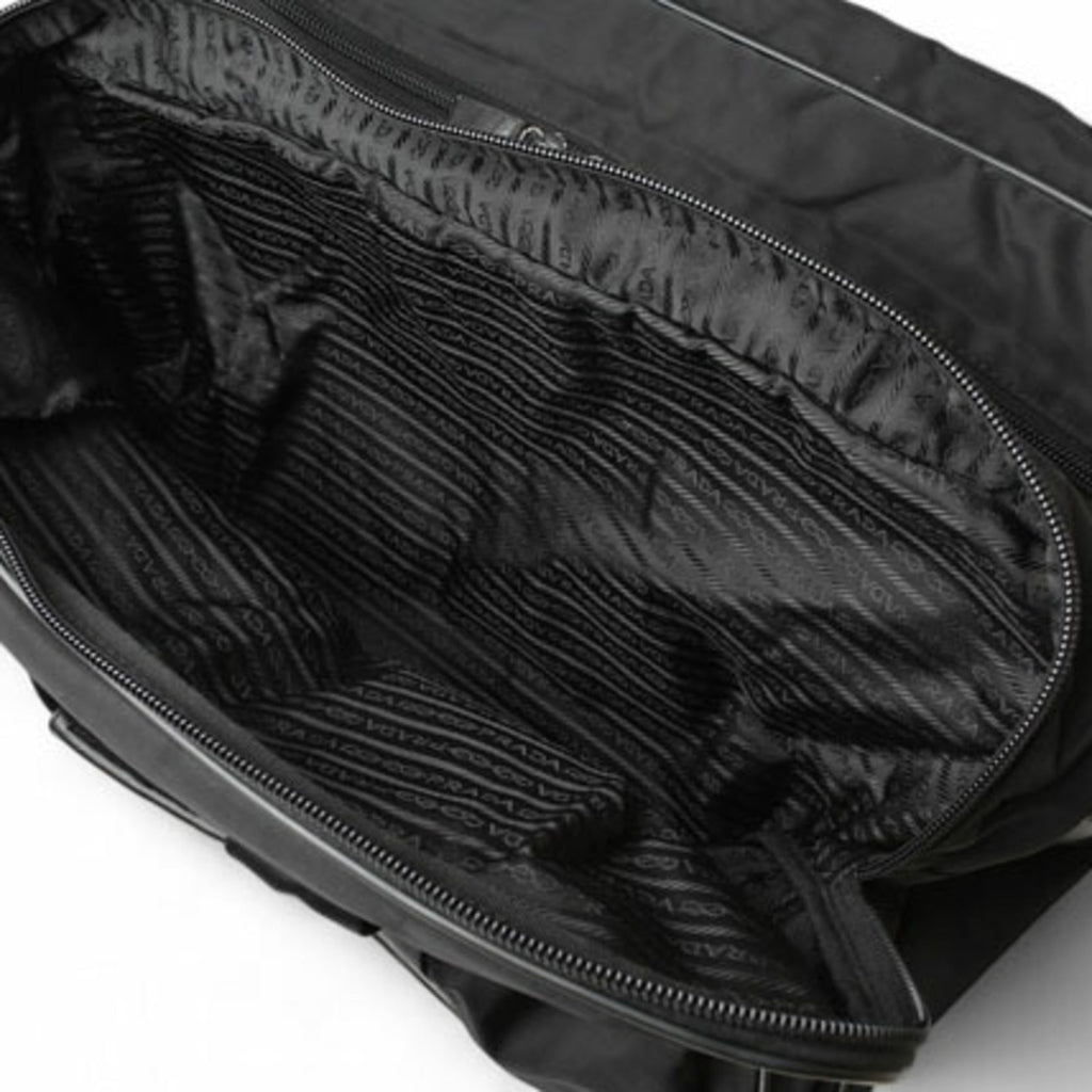 Prada Black Nero Nylon Boston Bag Shoulder Bag