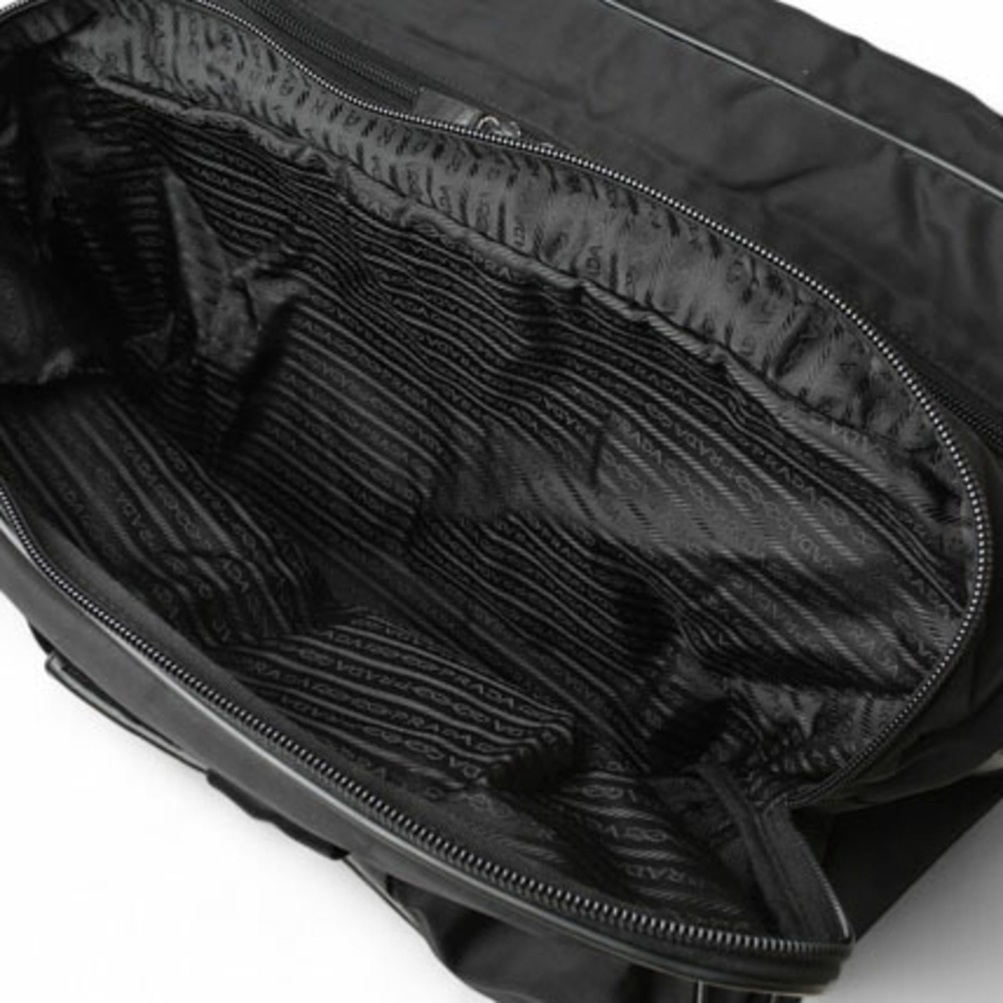 Prada Black Nero Nylon Boston Bag Shoulder Bag