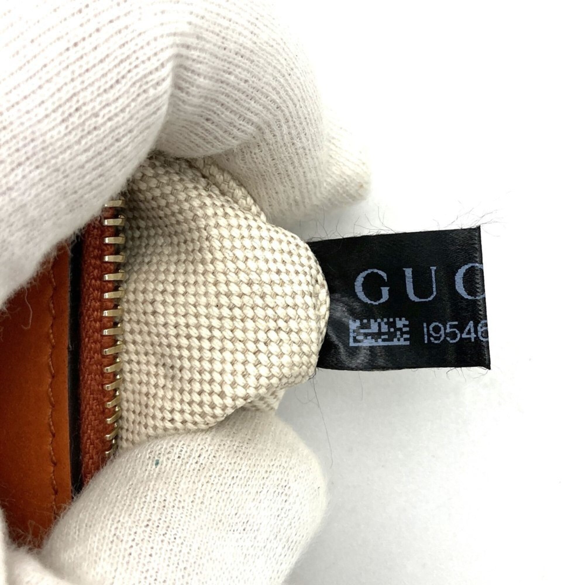 Gucci Brown Canvas Leather Tote Bag (Pre-Owned)