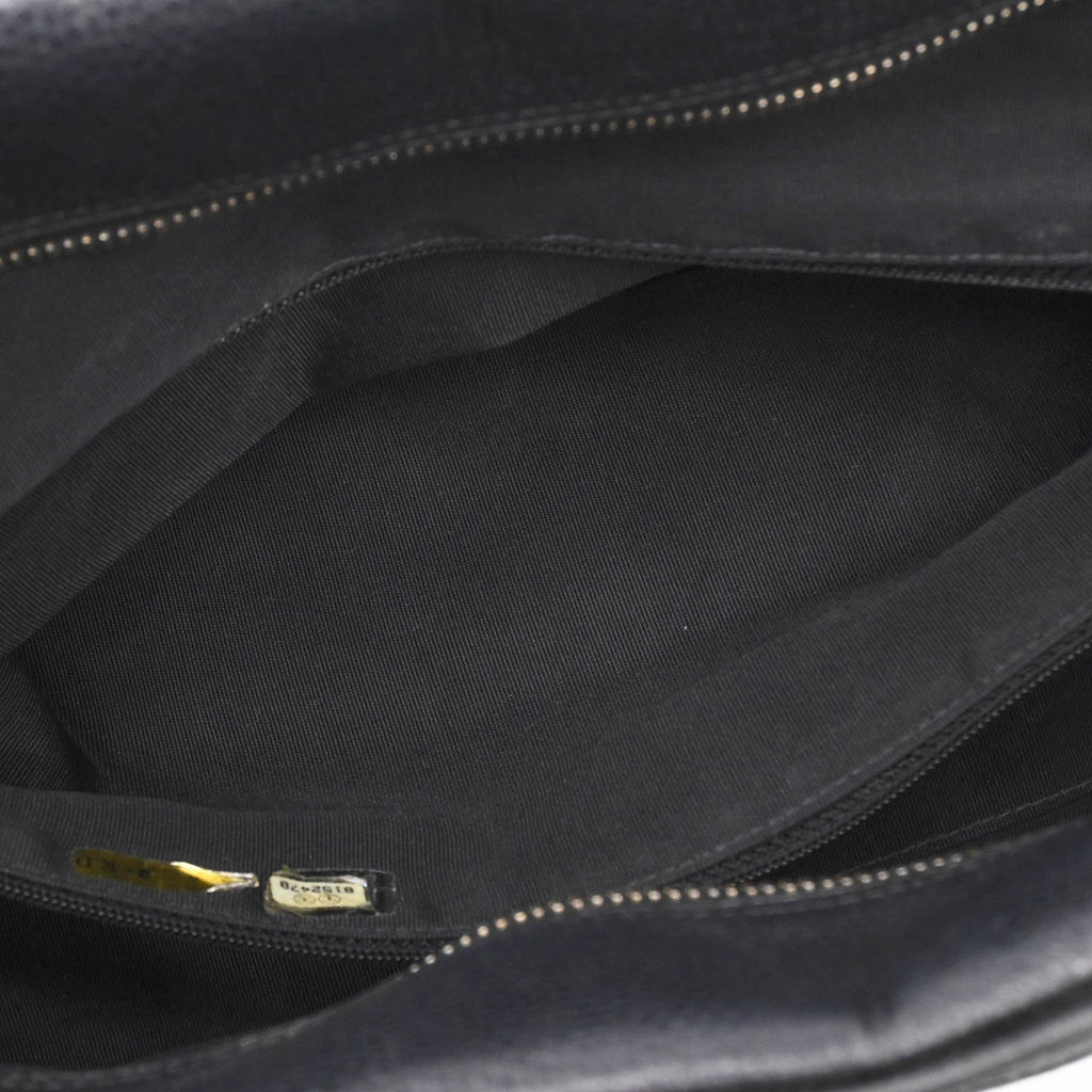 Chanel Black Grained Calfskin Handbag