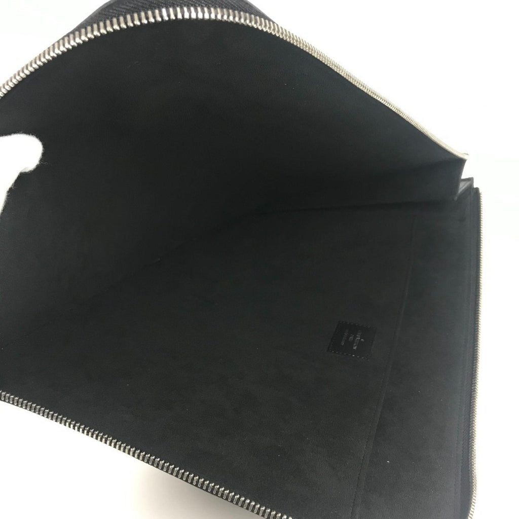 Louis Vuitton Black Noir Epi Leather Clutch Bag Pochette Pouch