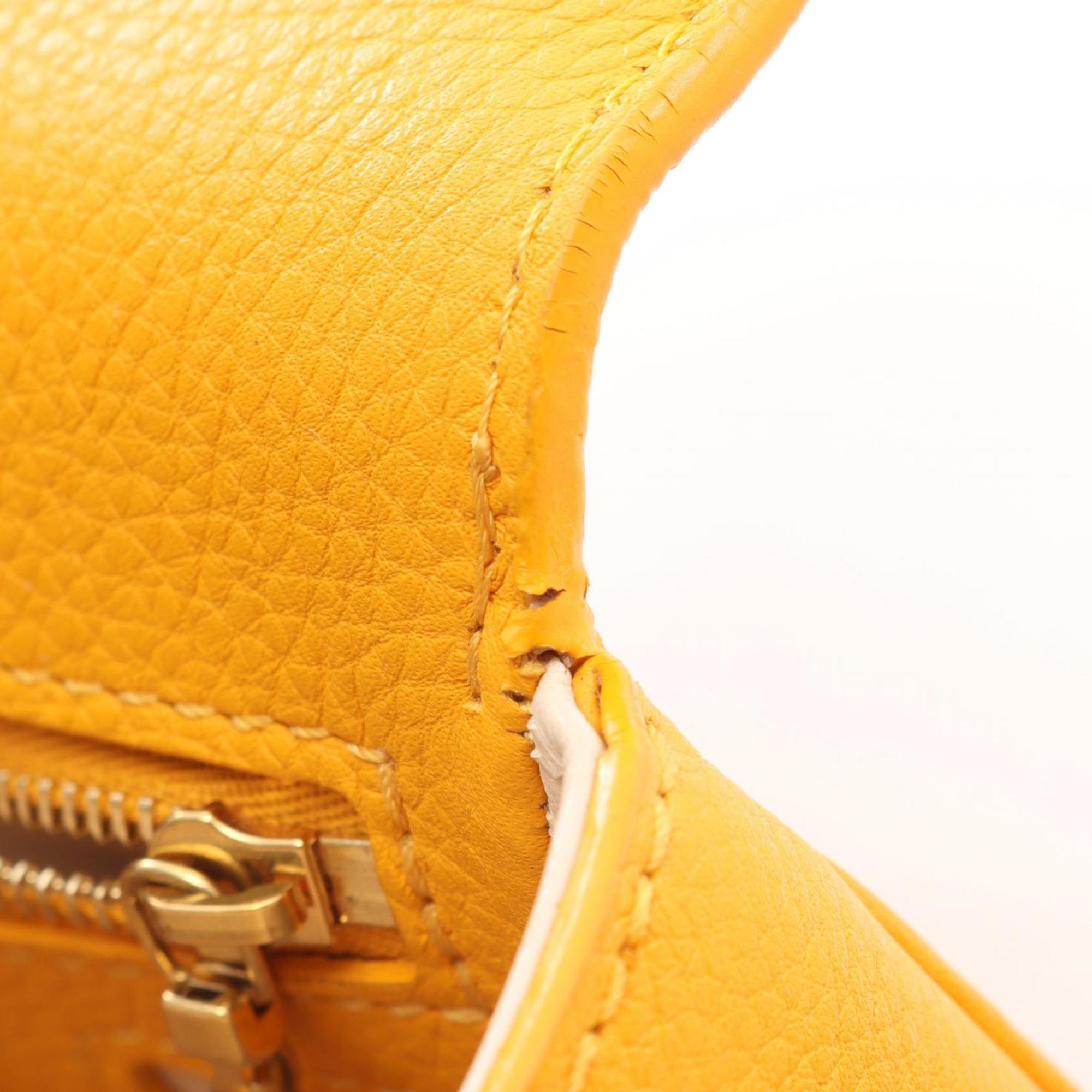 Louis Vuitton Yellow Leather Handbag Shoulder Bag