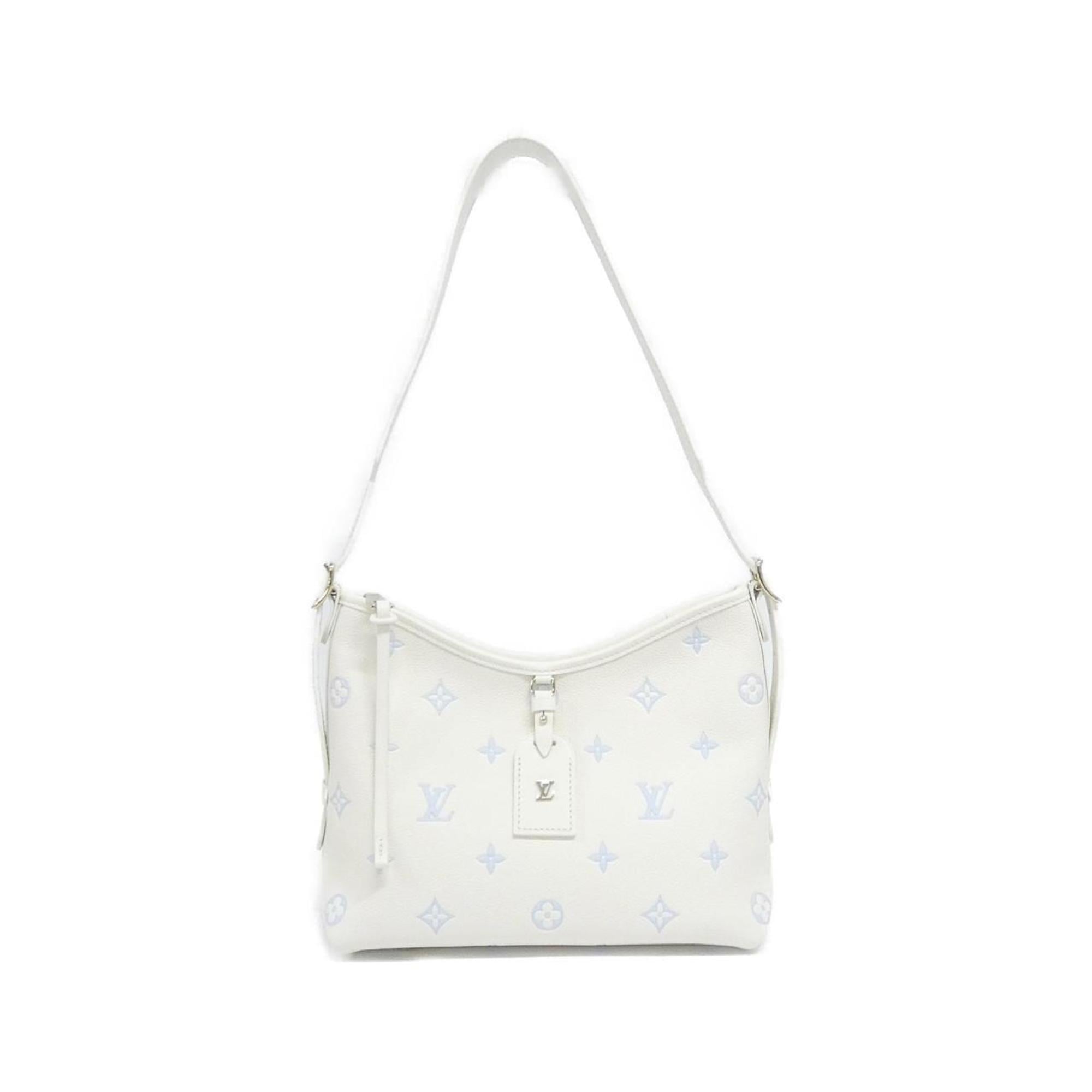 Louis Vuitton Monogram Empreinte Blanc Blue Leather Shoulder Bag