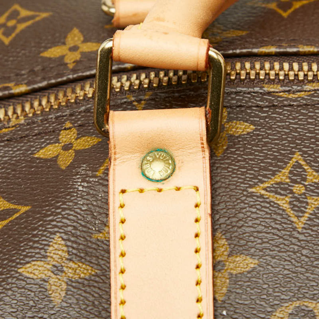 Louis Vuitton Brown Pvc Leather Boston Bag Shoulder Bag