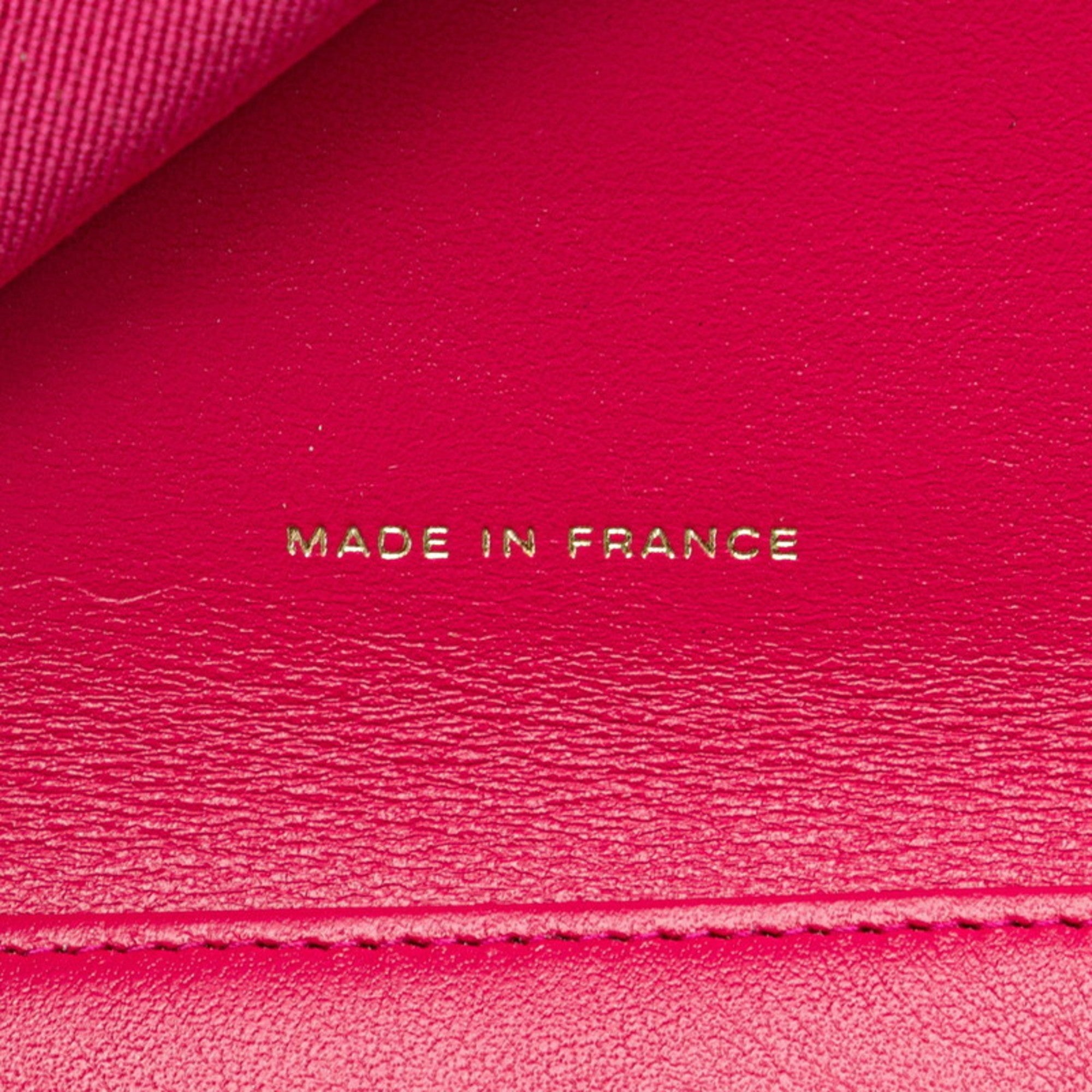 Chanel Pink Grained Calfskin Wallet (Bi-Fold)