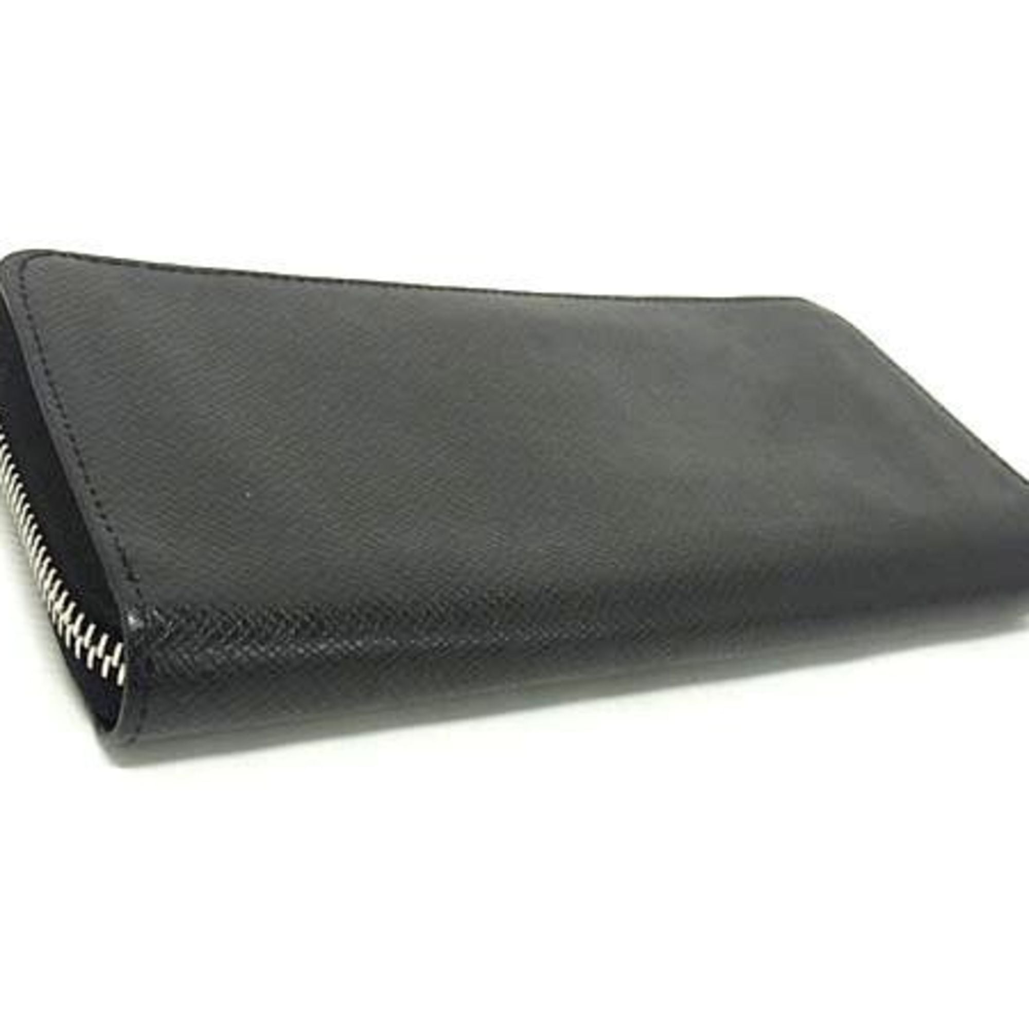 Louis Vuitton Black Noir Taiga Leather Long Wallet