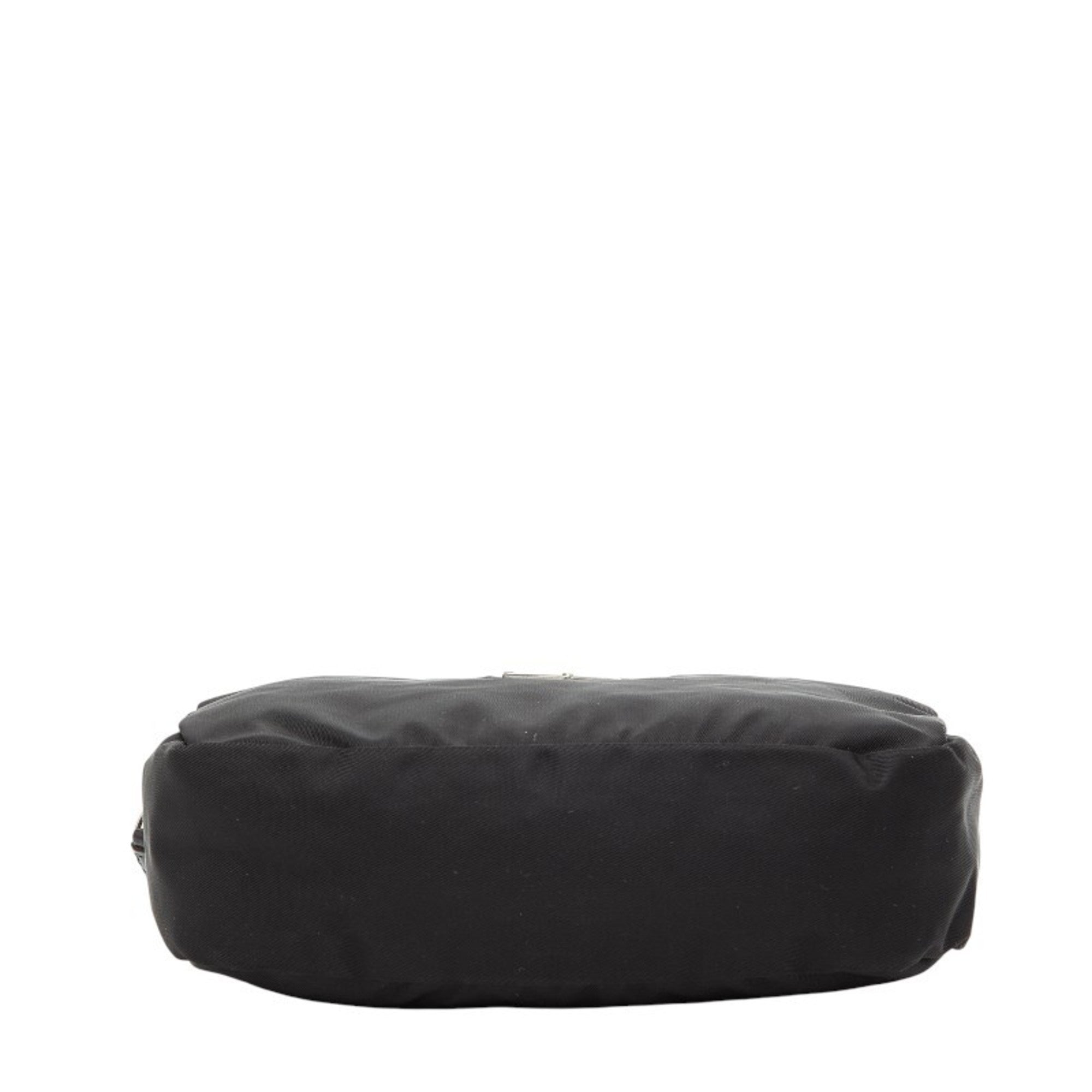 Prada Black Nylon Leather Pouch
