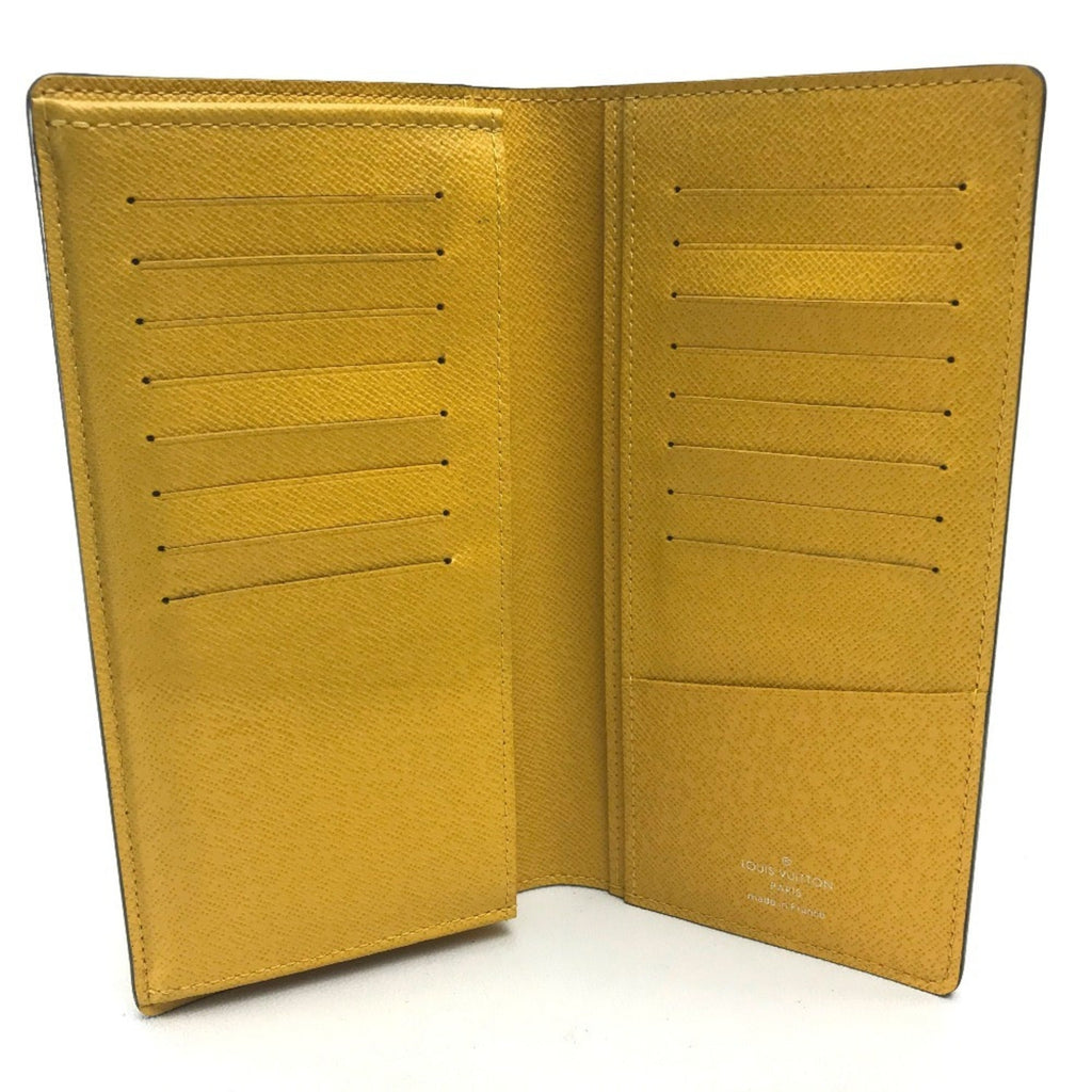 Louis Vuitton Taiga Jaune Yellow Taiga Leather Long Wallet
