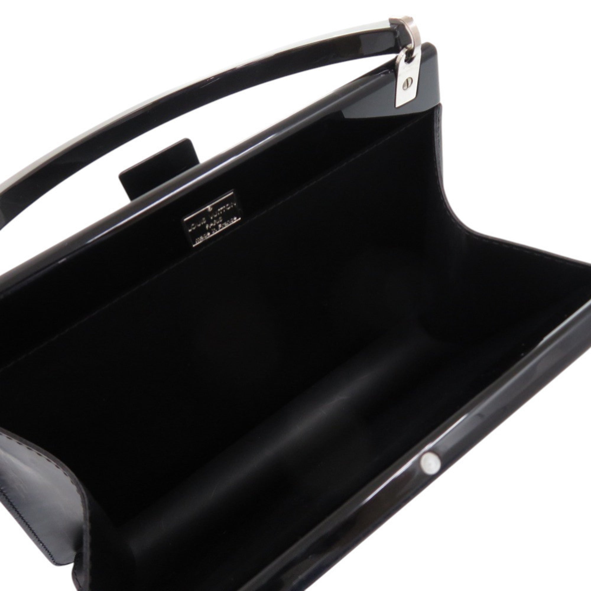 Louis Vuitton Black Plastic Leather Handbag
