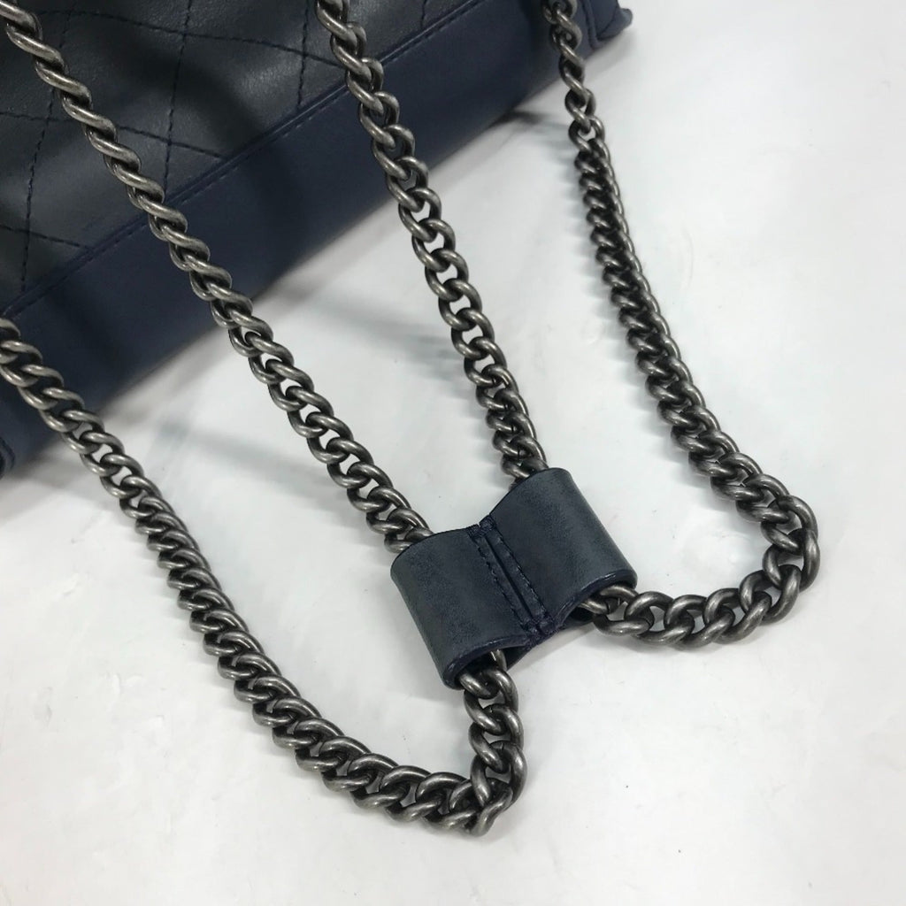 Chanel Blue Leather Shoulder Bag