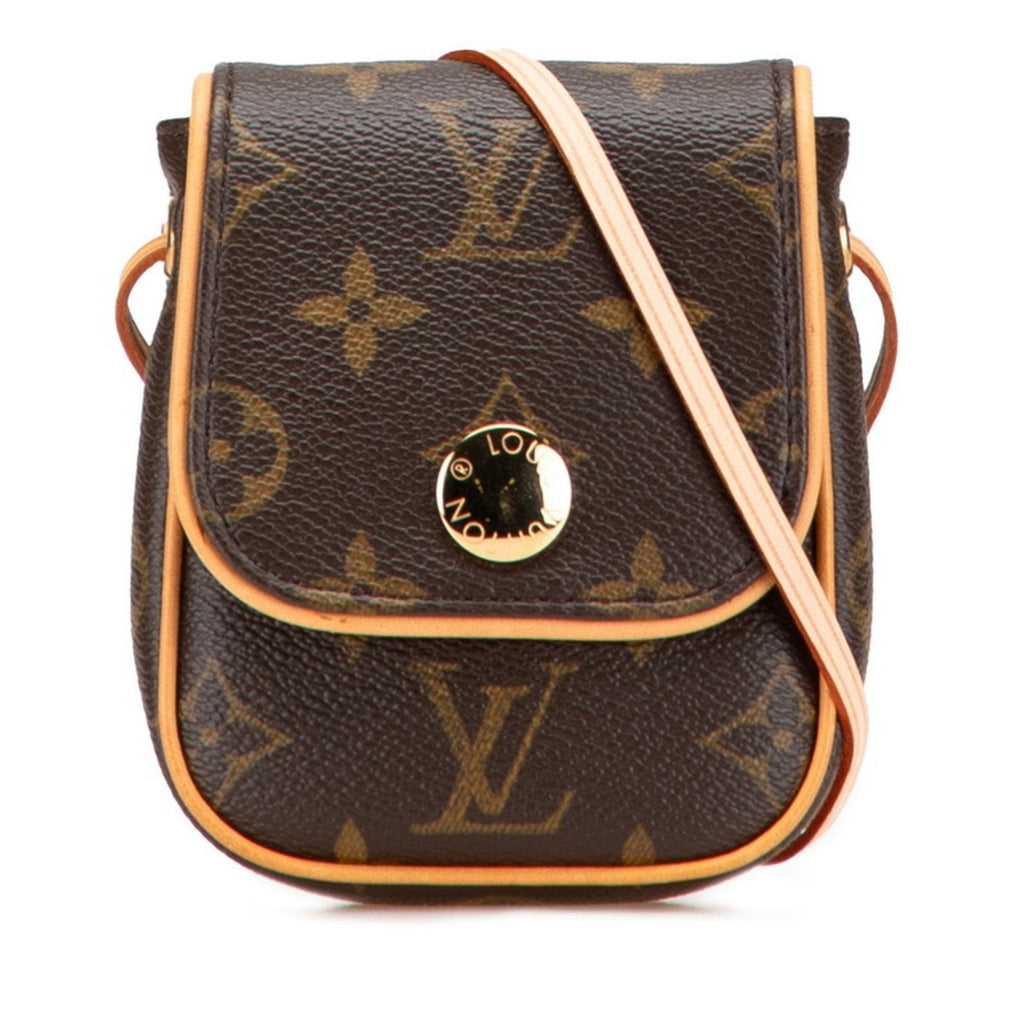 Louis Vuitton Monogram Brown Pvc Leather Pochette Shoulder Bag