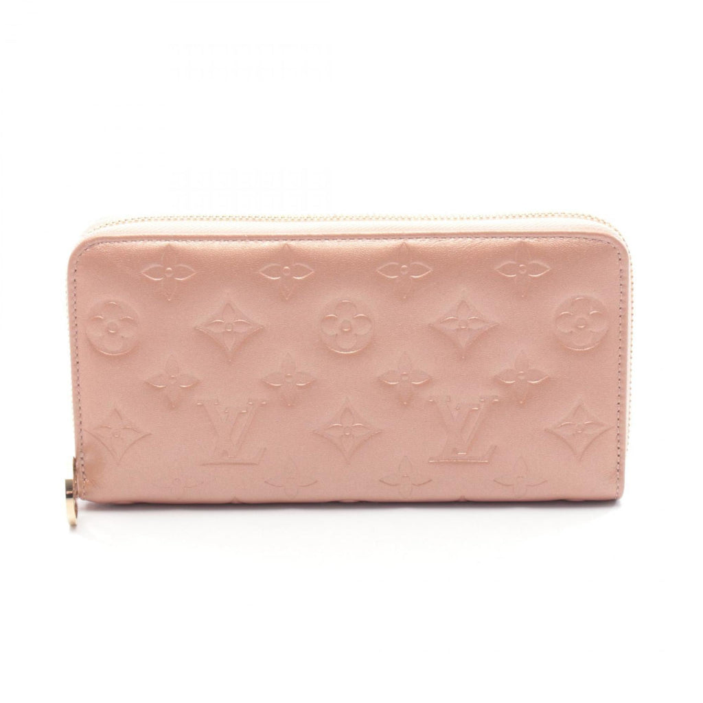 Louis Vuitton Pink Rose Gold Monogram Leather Long Wallet
