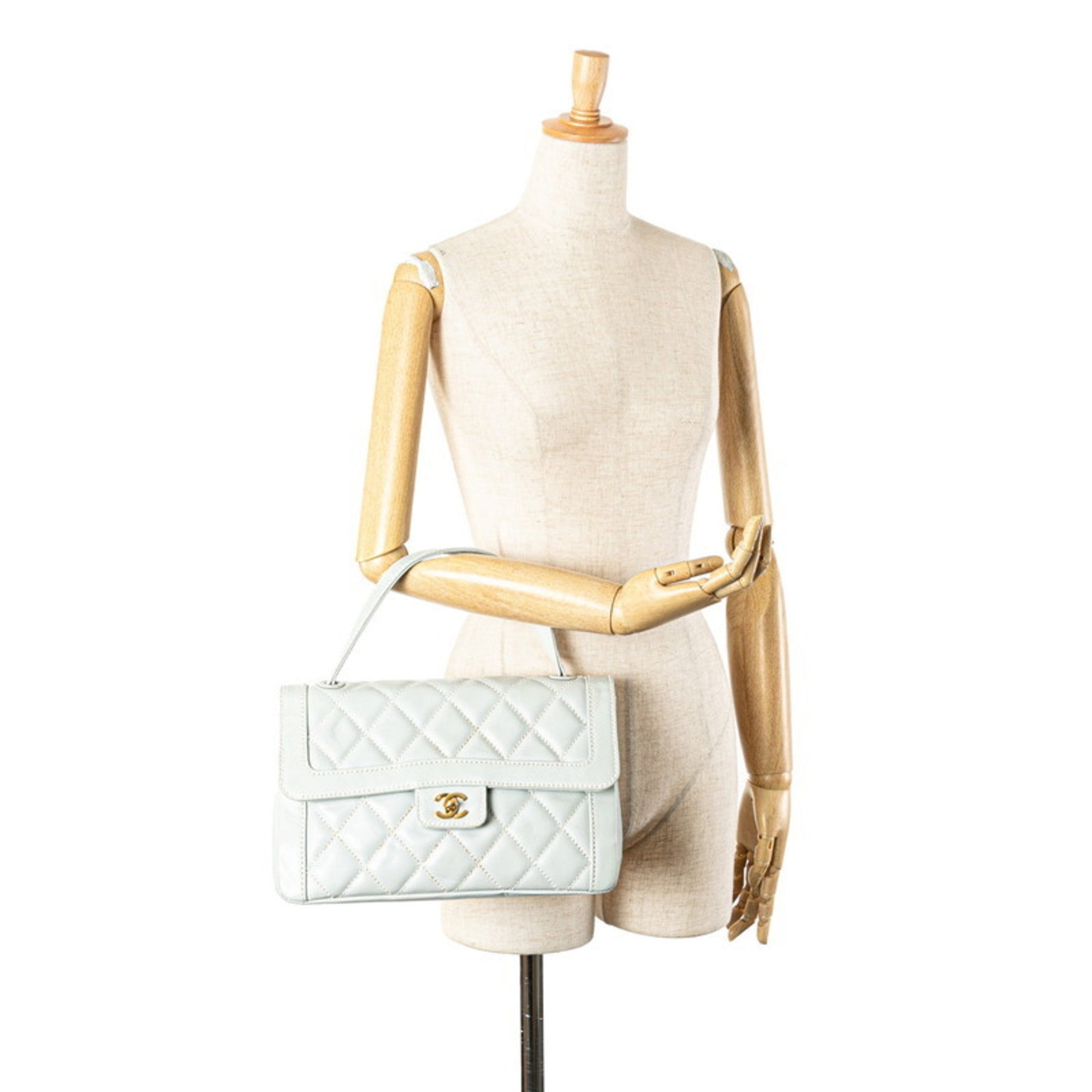 Chanel Blue Leather Handbag