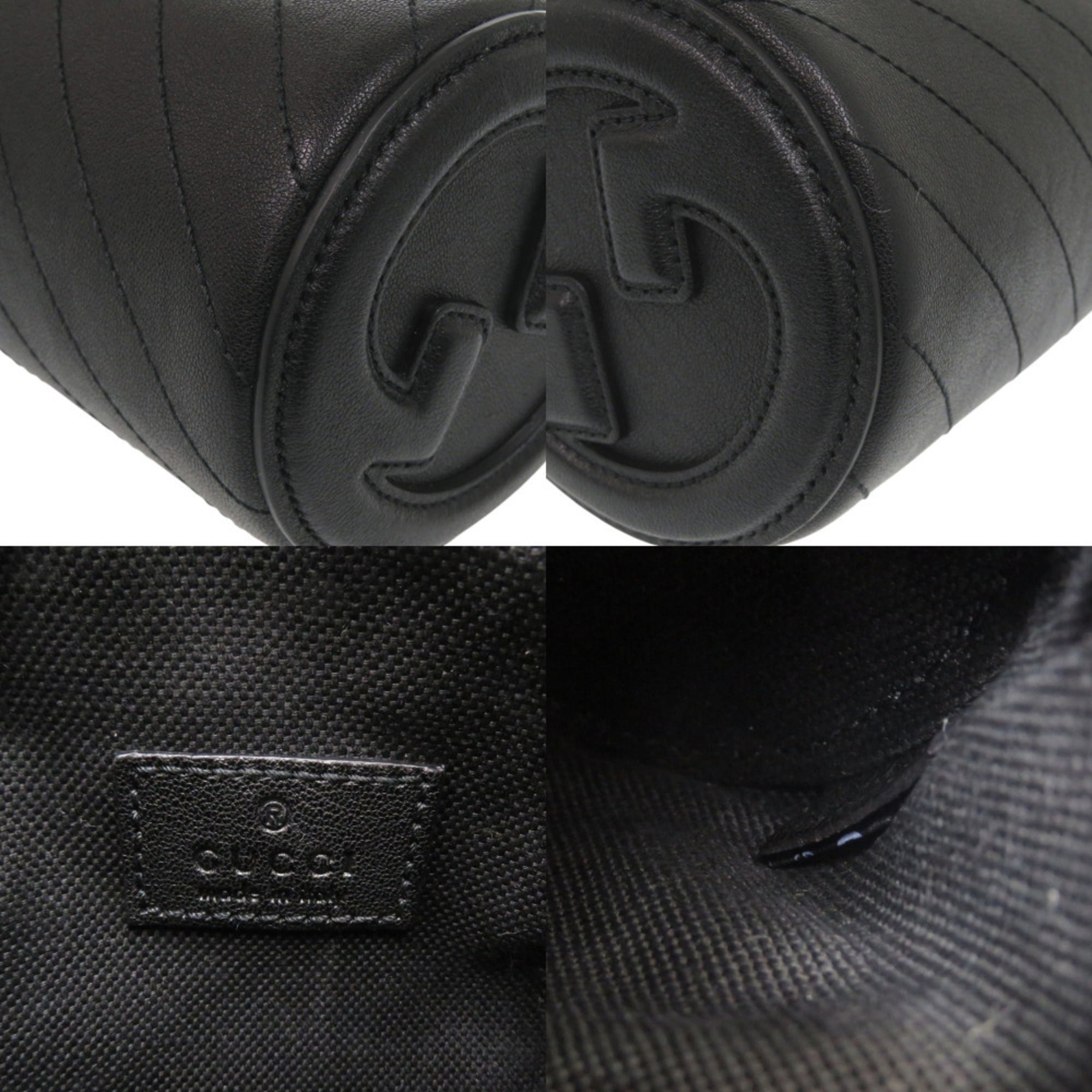 Gucci Black Leather Shoulder Bag (Pre-Owned)
