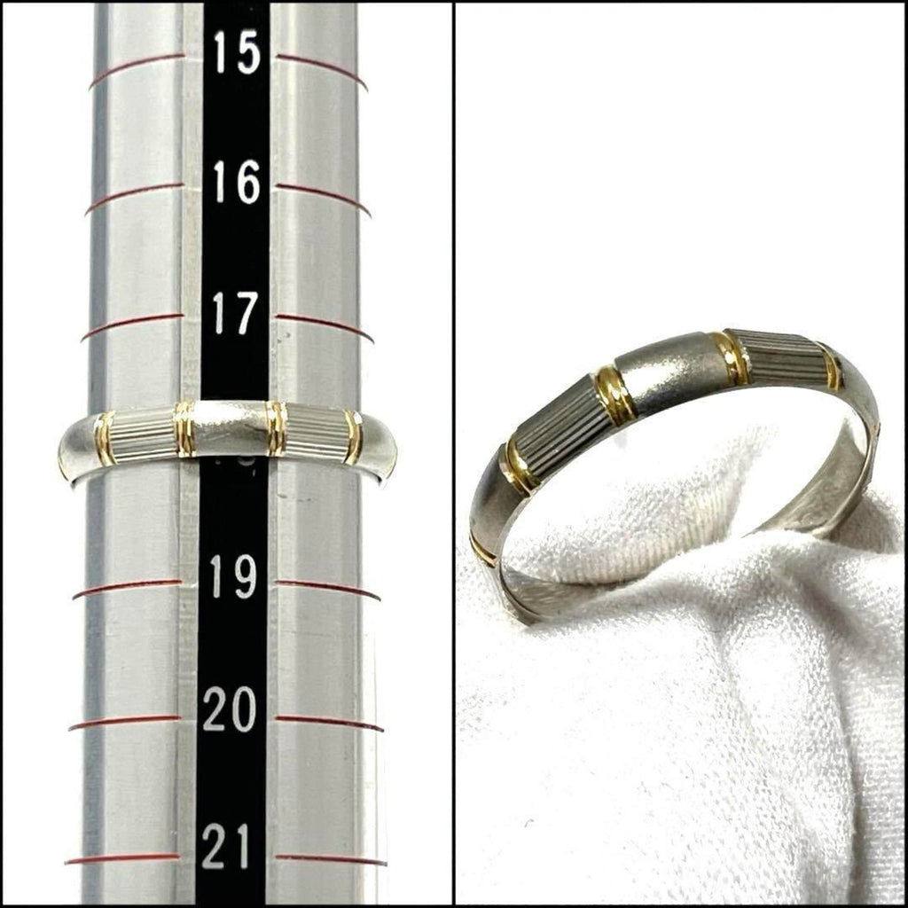 Celine Silver Yellow Gold (18K) Platinum Band Ring