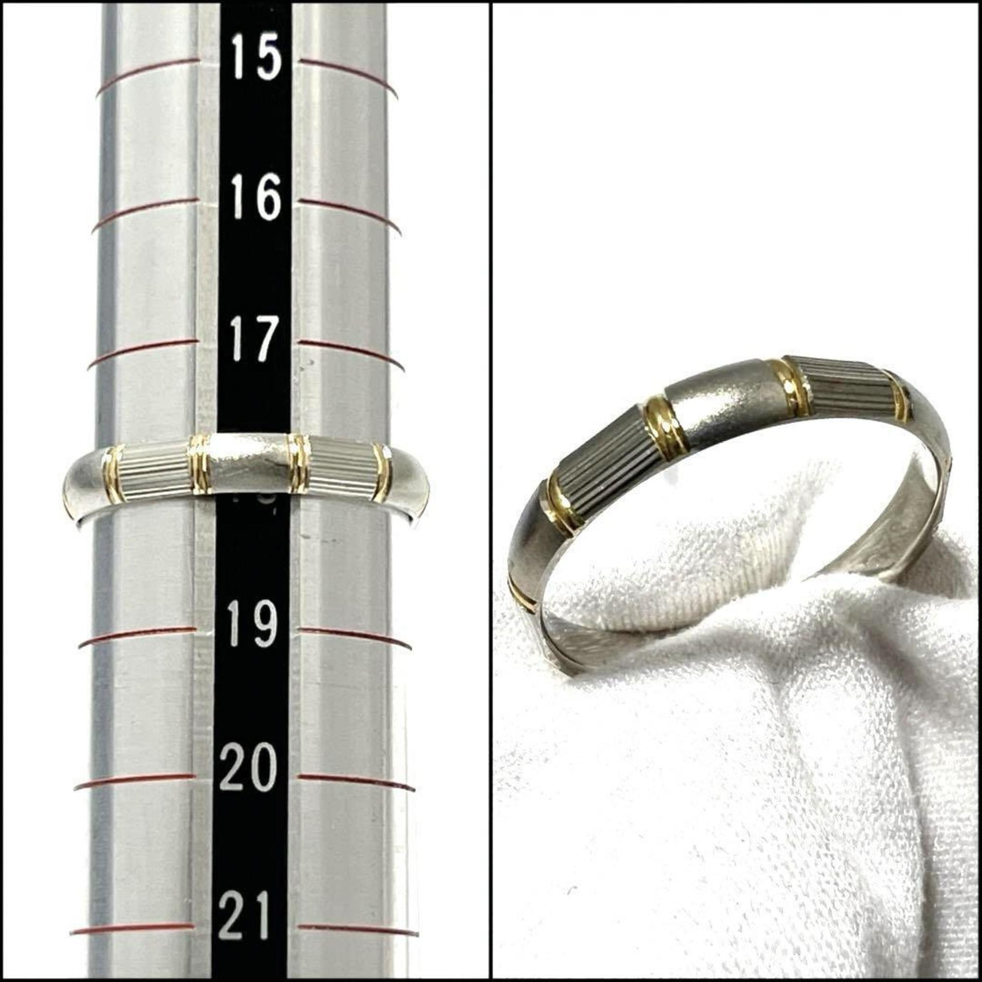 Celine Silver Yellow Gold (18K) Platinum Band Ring