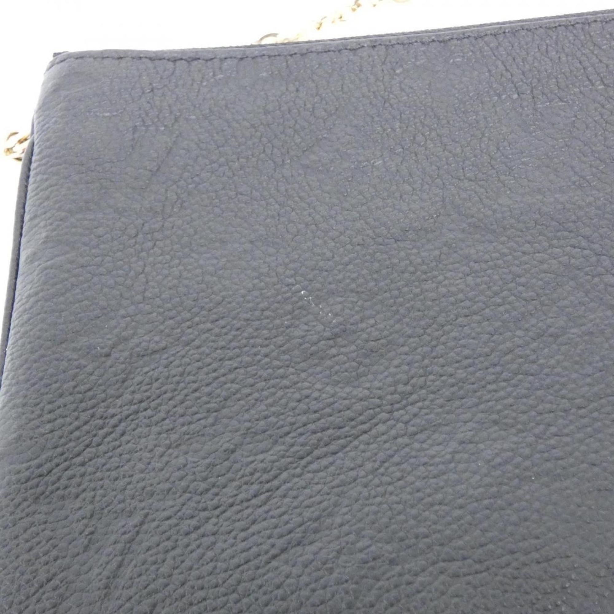 Louis Vuitton Black Leather Pochette Shoulder Bag