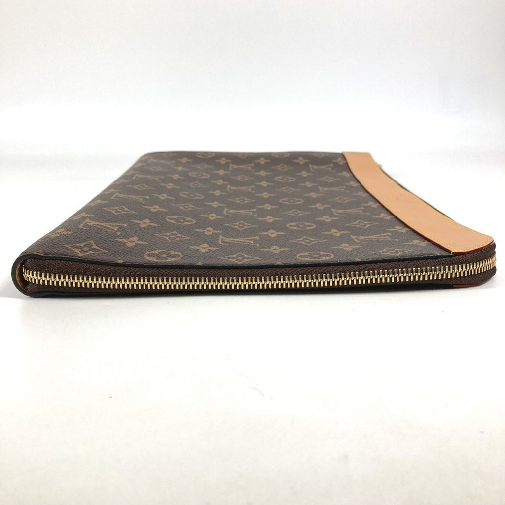 Louis Vuitton Brown Monogram Clutch Bag Pochette Pouch