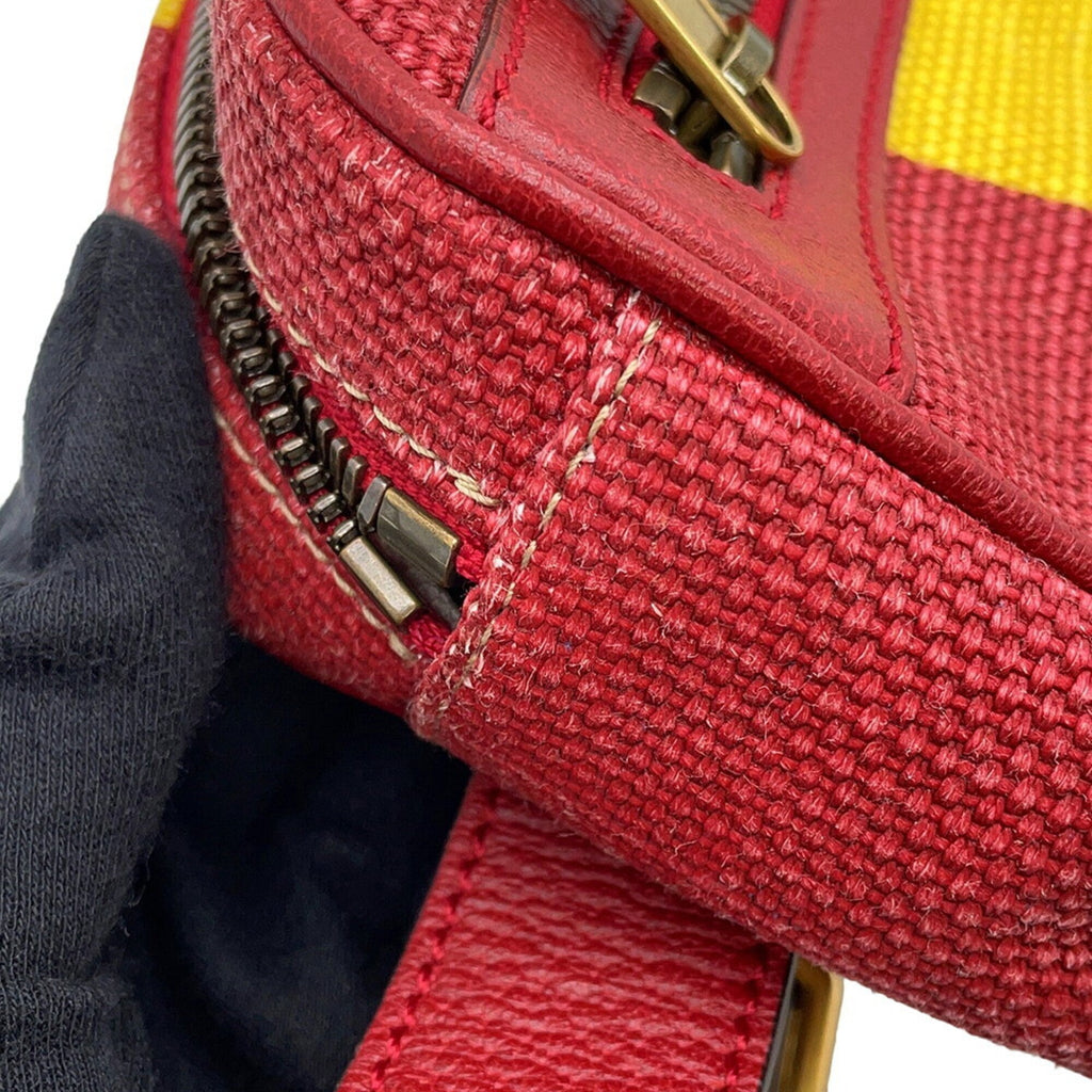 Gucci Multi-Color Red Color Canvas Fanny Pack Handbag (Pre-Owned)