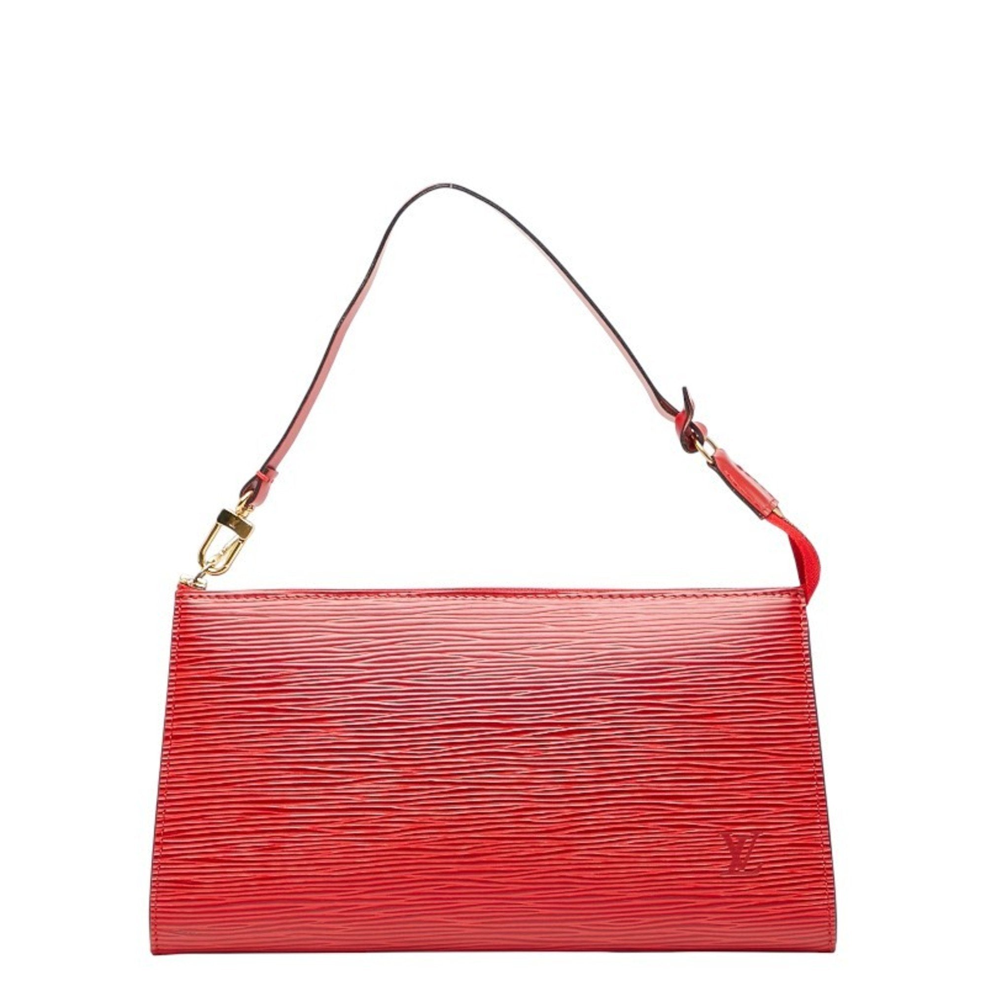 Louis Vuitton Epi Castilian Red Leather Handbag Pochette