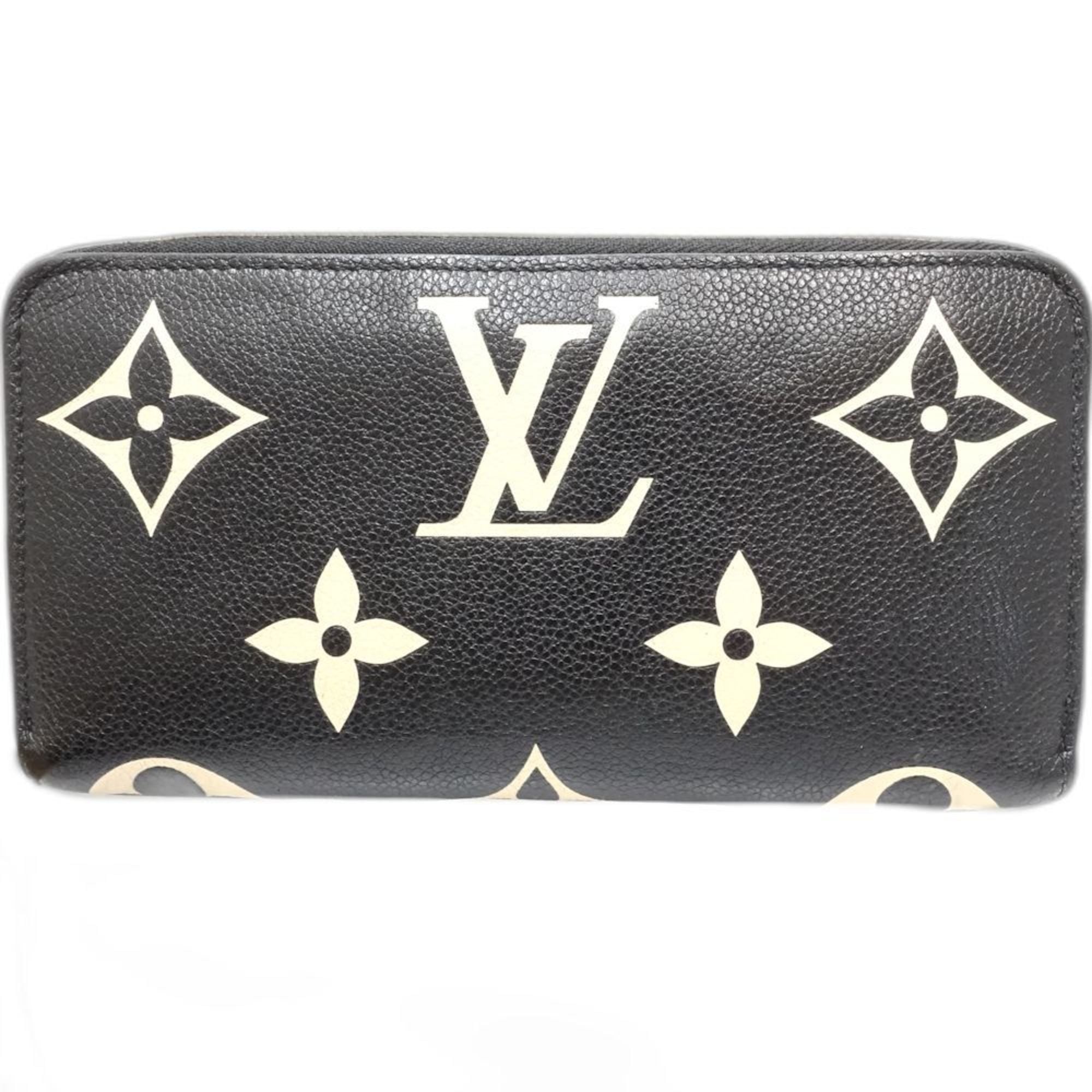 Louis Vuitton Beige Black Monogram Long Wallet