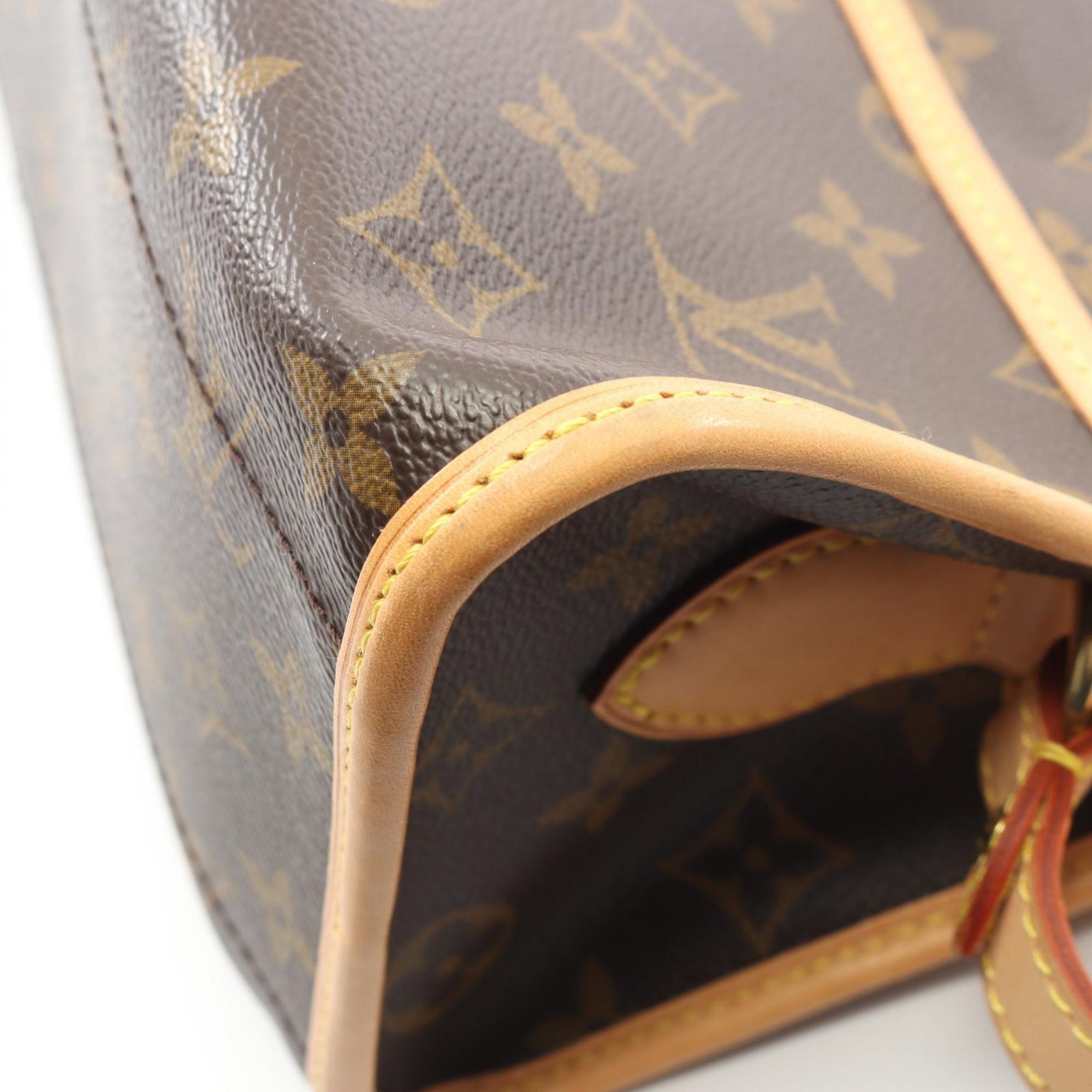 Louis Vuitton Brown Pvc Monogram Coated Canvas Leather Shoulder Bag