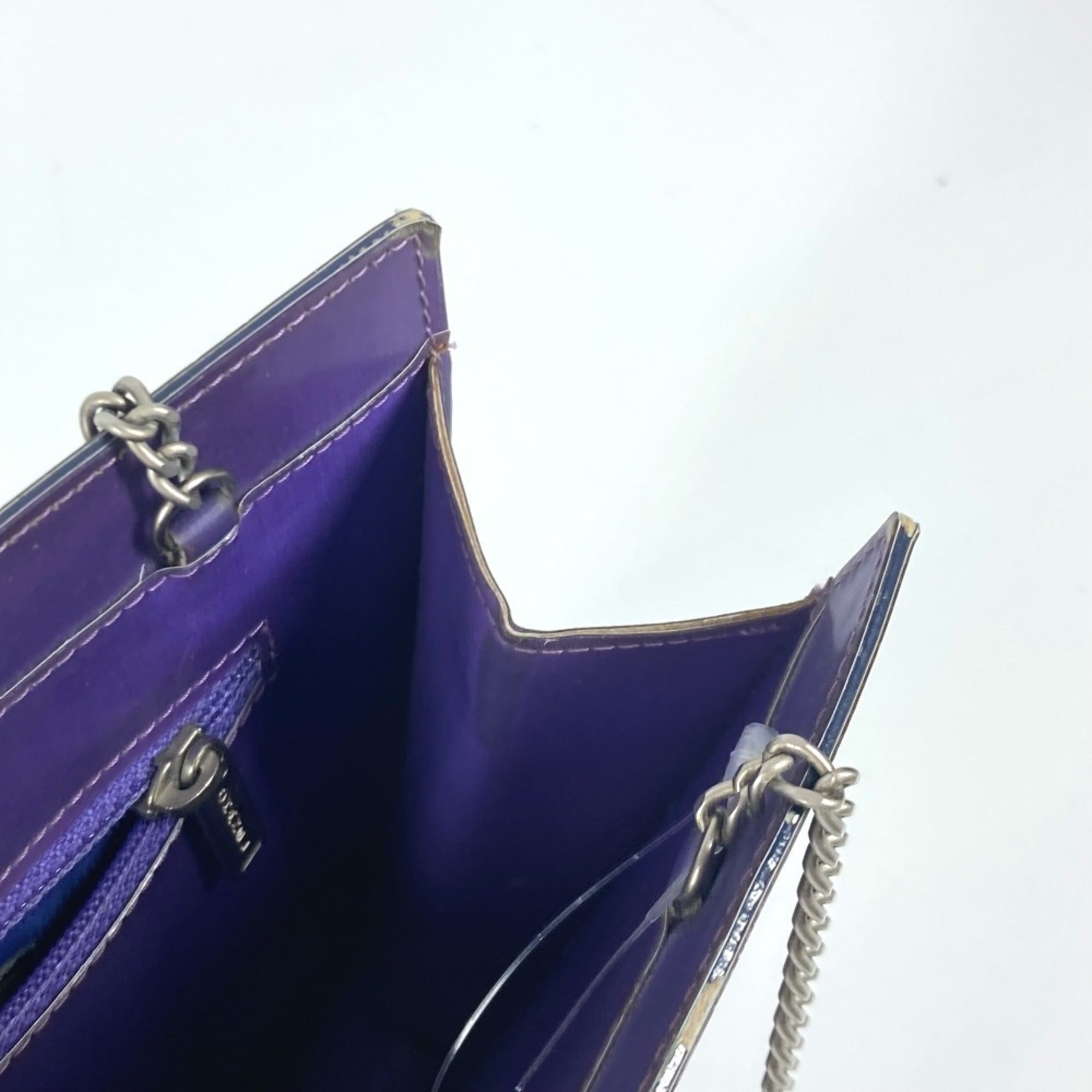Chanel Purple Pvc Leather Shoulder Bag