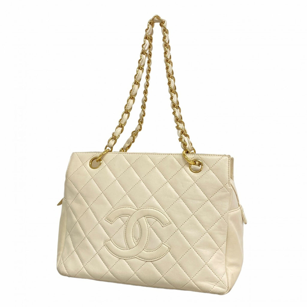 Chanel Ivory Leather Tote Bag