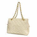 Chanel Ivory Leather Tote Bag