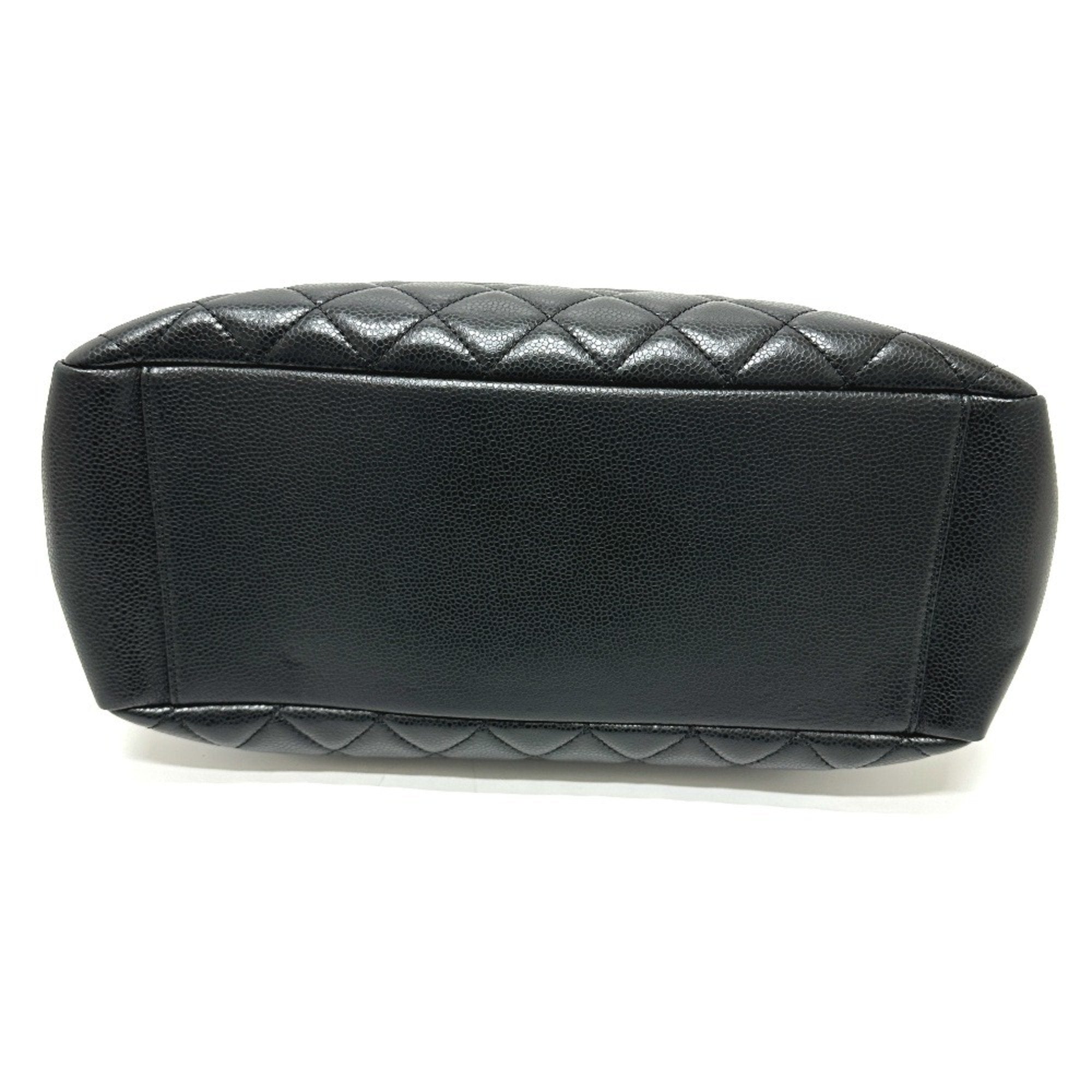 Chanel Black Grained Calfskin Handbag Tote Bag