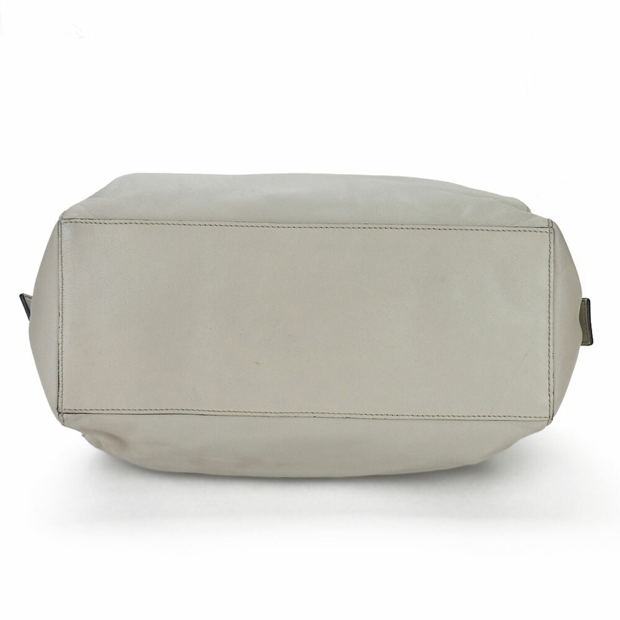 Celine Light Gray Leather Boston Bag Handbag
