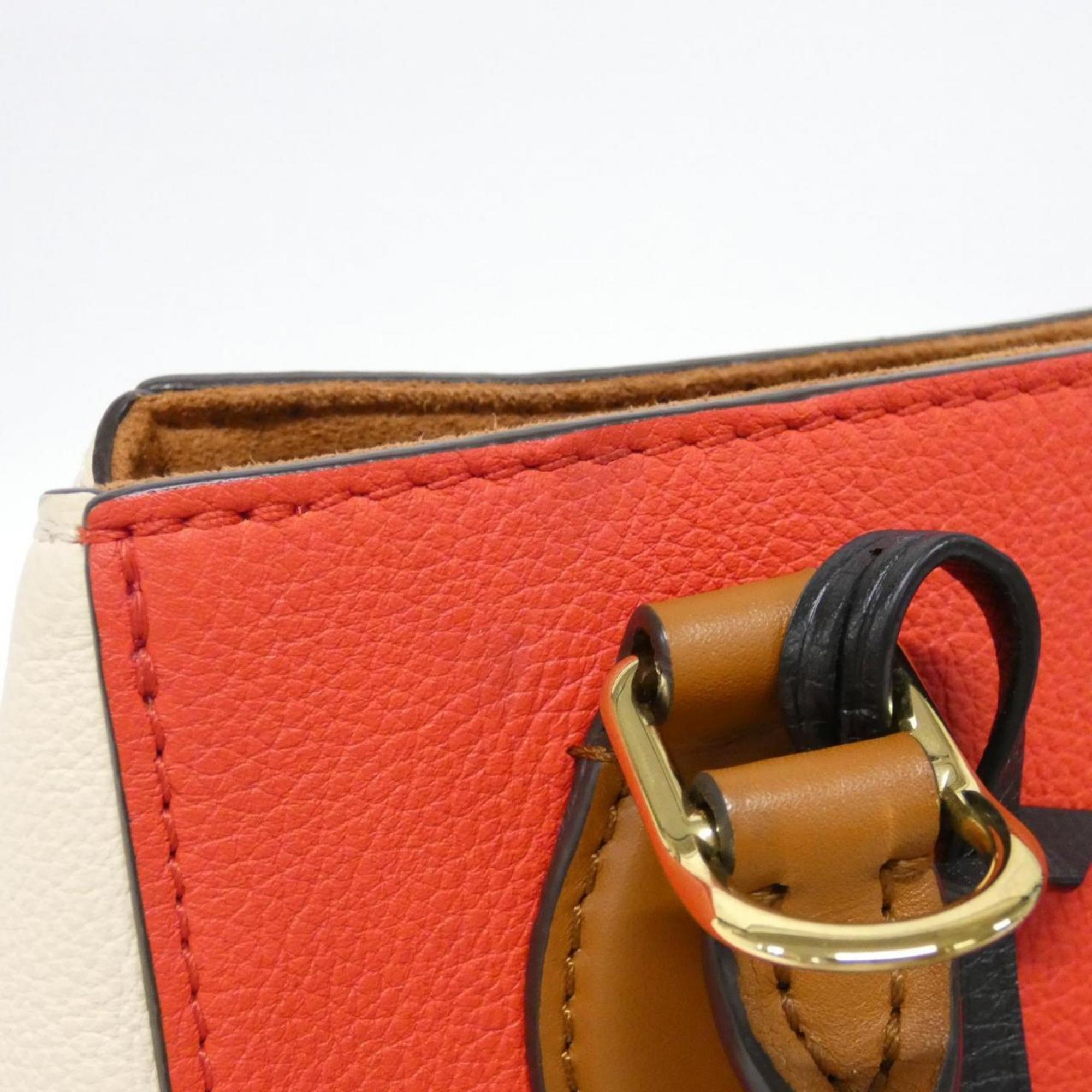 Louis Vuitton Monogram Black Cerise Cream Coated Canvas Leather Handbag