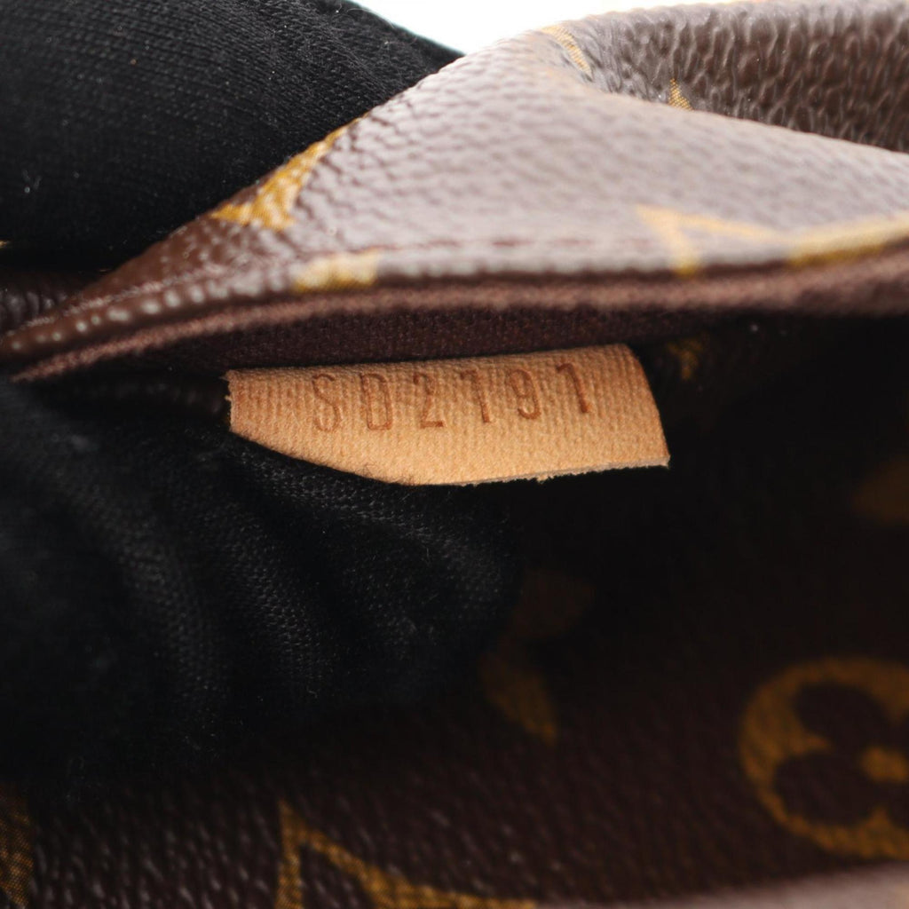 Louis Vuitton Brown Coated Canvas Leather Shoulder Bag