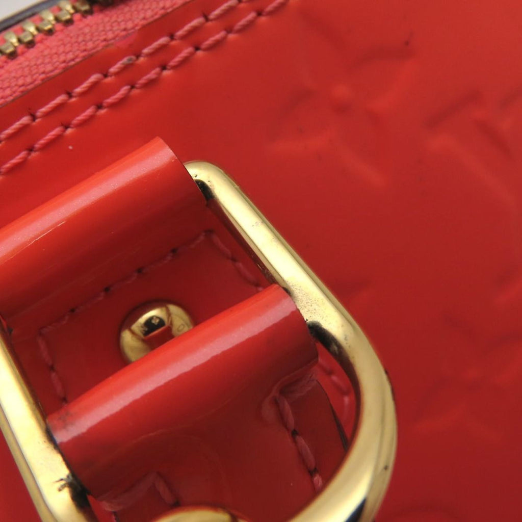 Louis Vuitton Rose Litchi Patent Leather Handbag