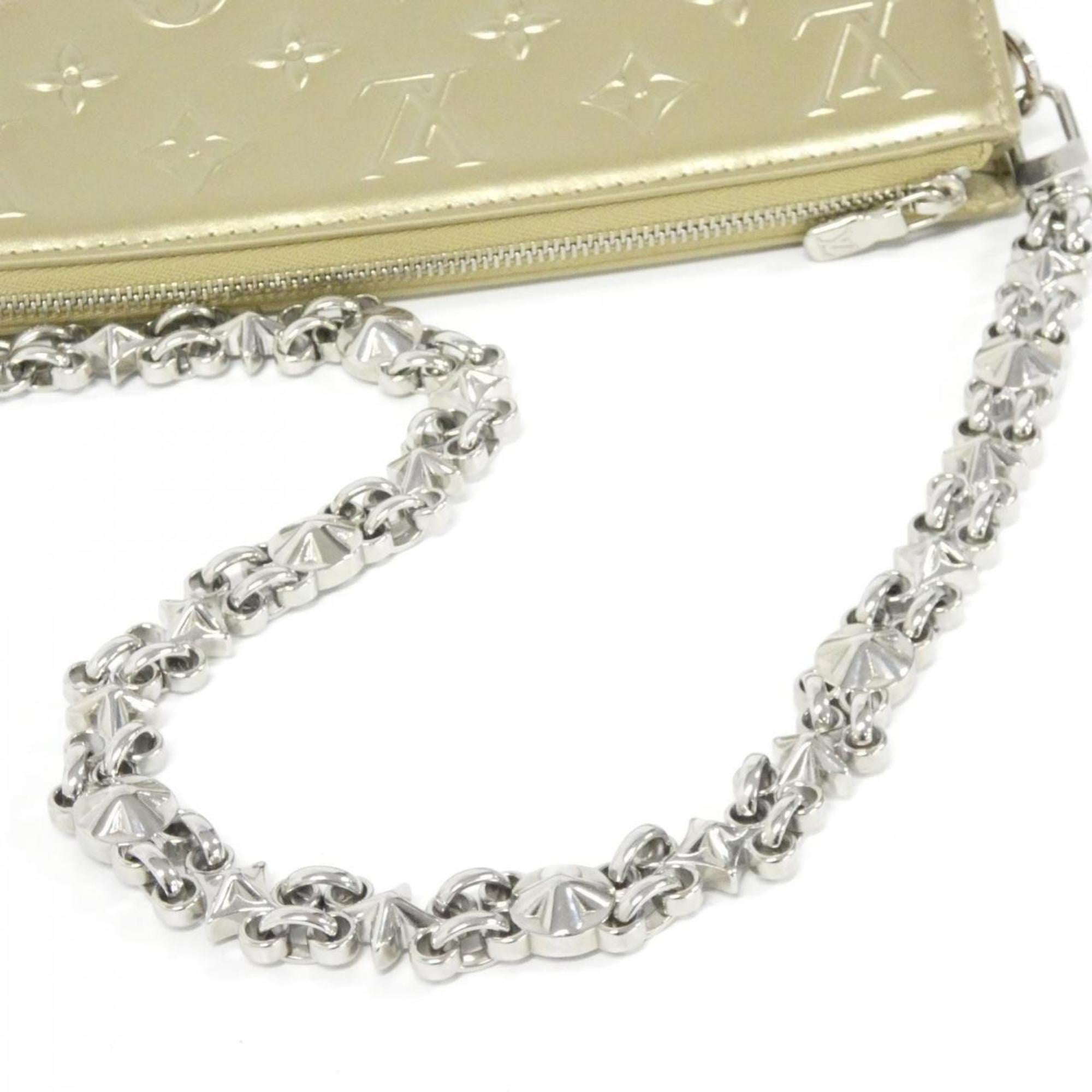 Louis Vuitton Gold Leather Pochette Shoulder Bag