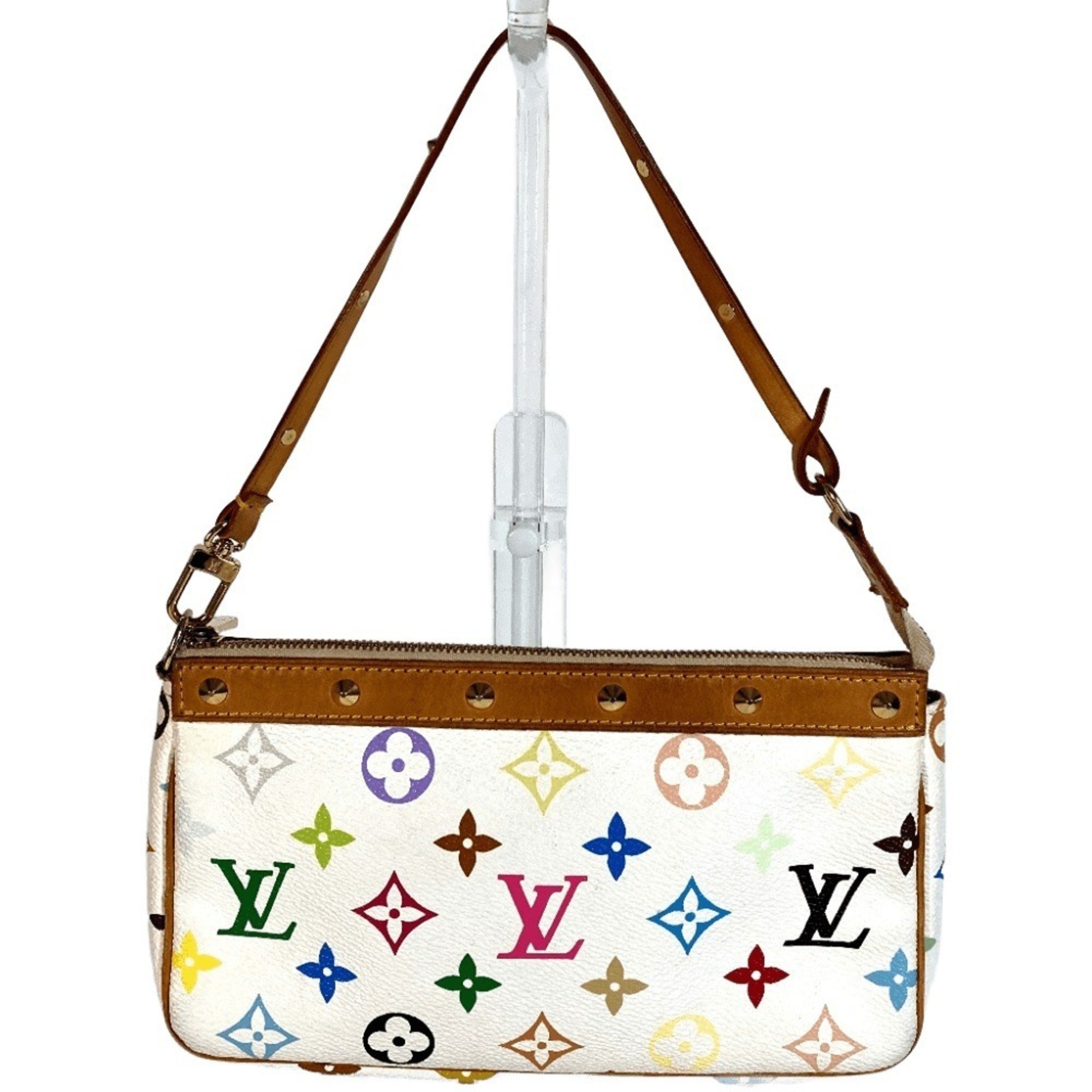 Louis Vuitton Blanc Monogram Multi-Color White Monogram Multicolore Handbag Pouch Shoulder Bag