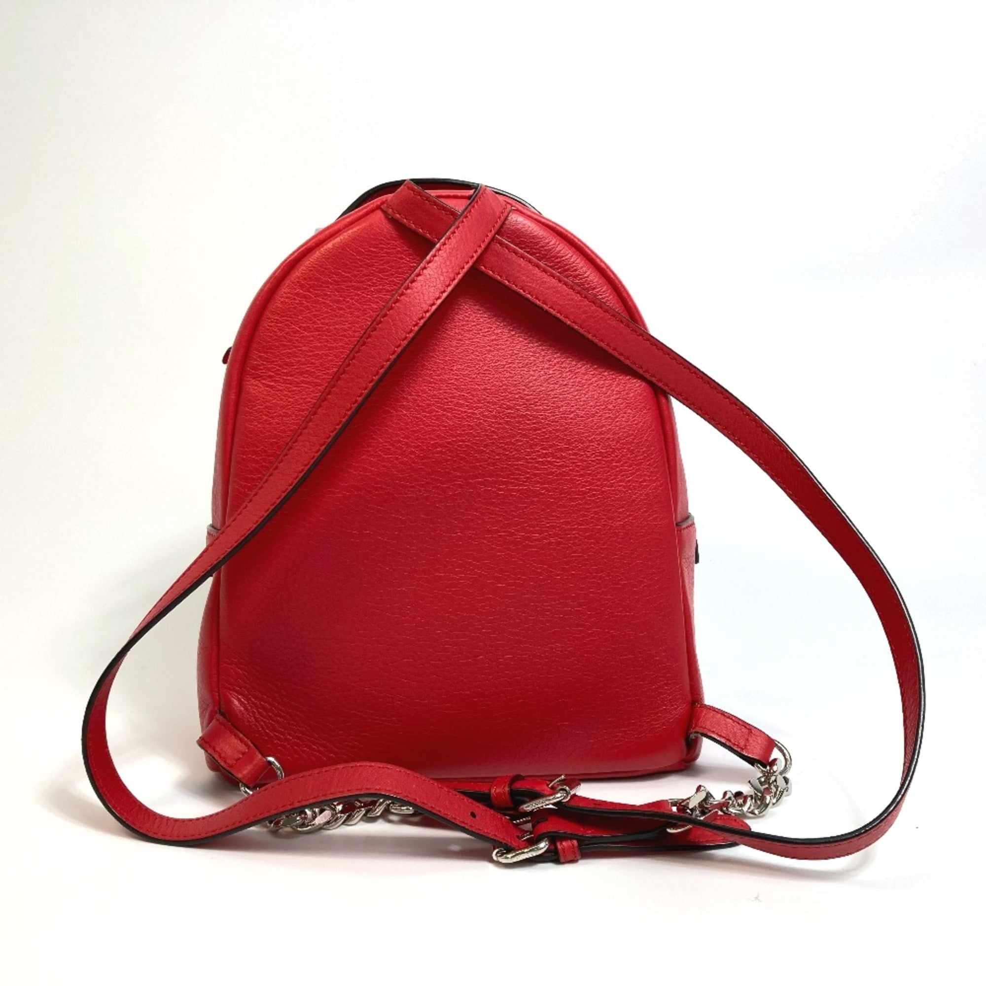 Fendi Red Leather Backpack