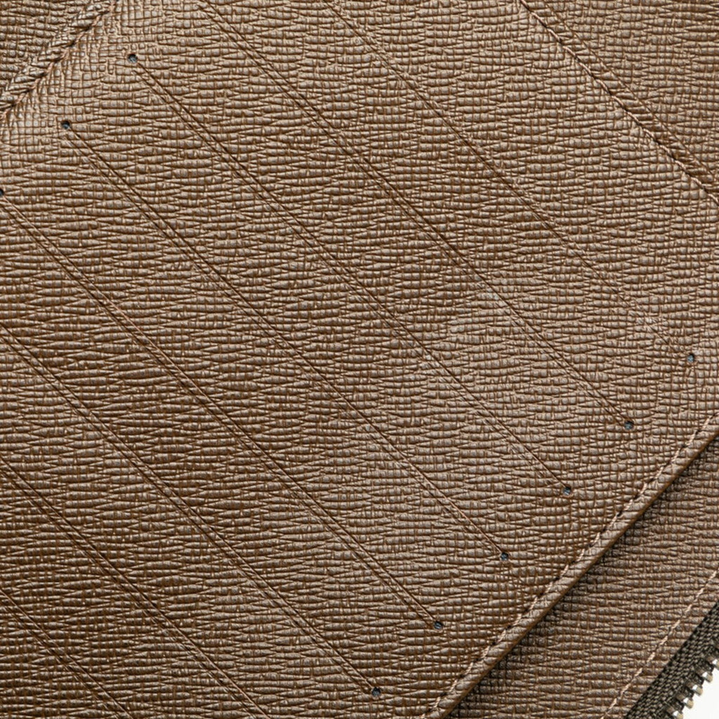Louis Vuitton Brown Grizzly Leather Pvc Long Wallet