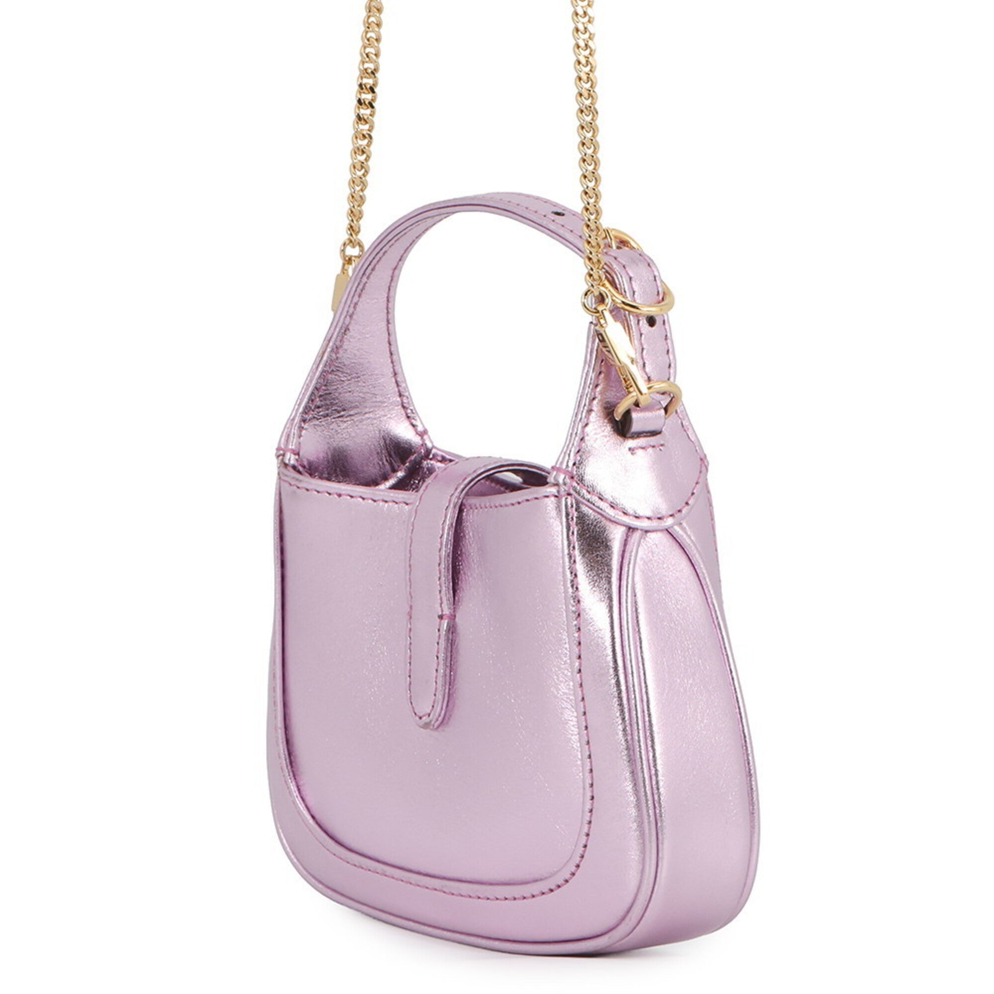 Gucci Metallic Pink Leather Handbag (Pre-Owned)
