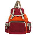 Burberry Orange Red Color Nylon Backpack