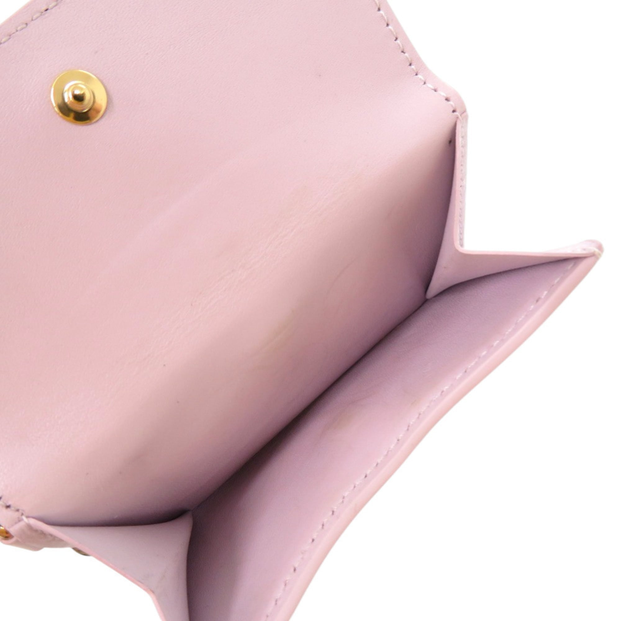Louis Vuitton Purple Leather Wallet (Tri-Fold)