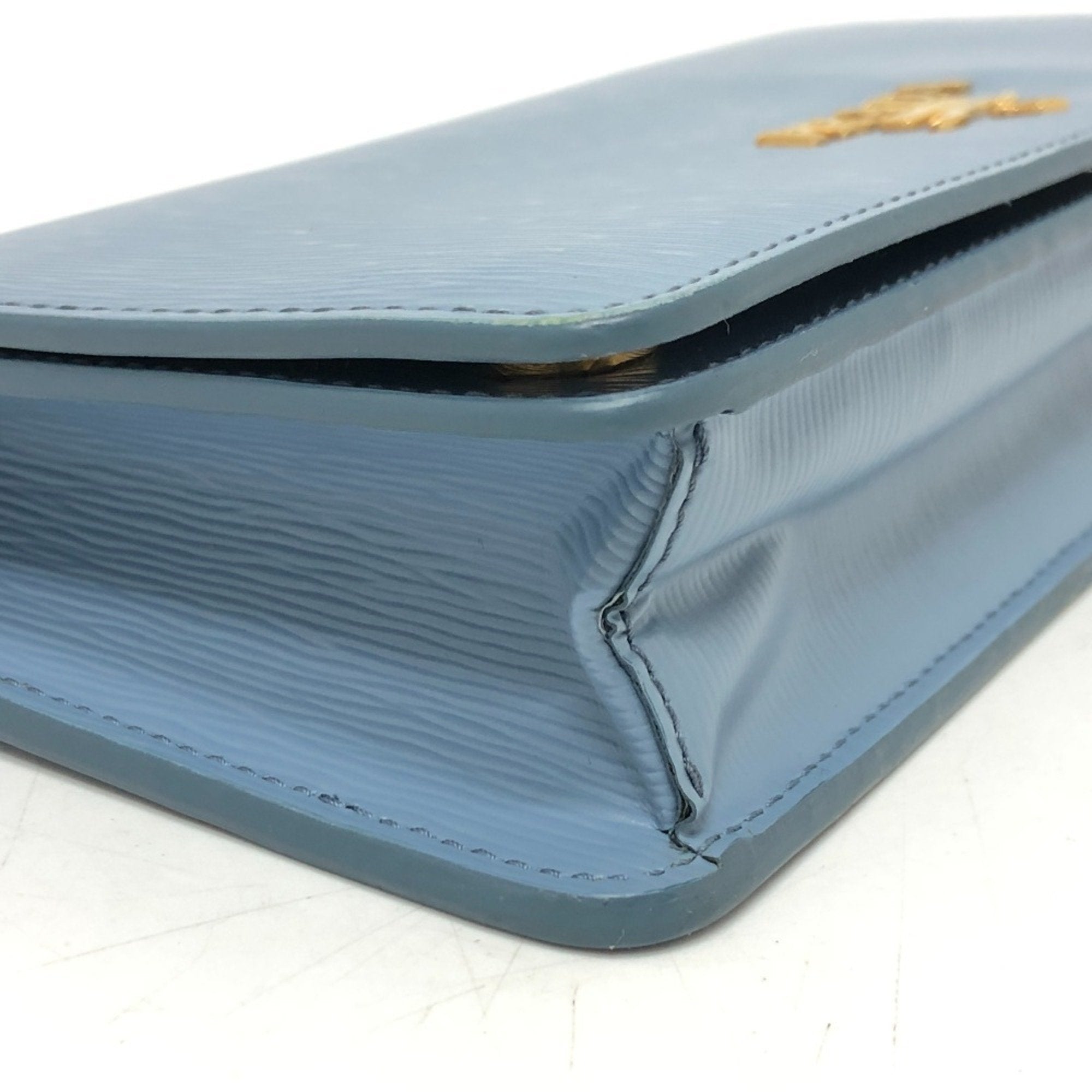 Prada Blue Leather Shoulder Bag