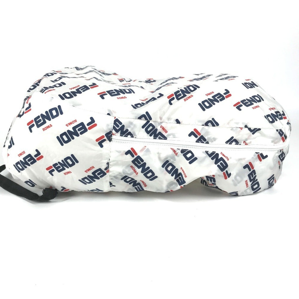 Fendi Navy Red Color White Nylon Backpack