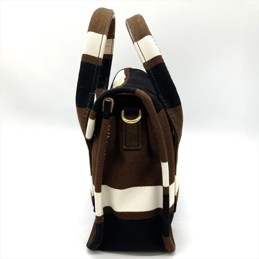 Prada Brown Multi-Color Canvas Handbag