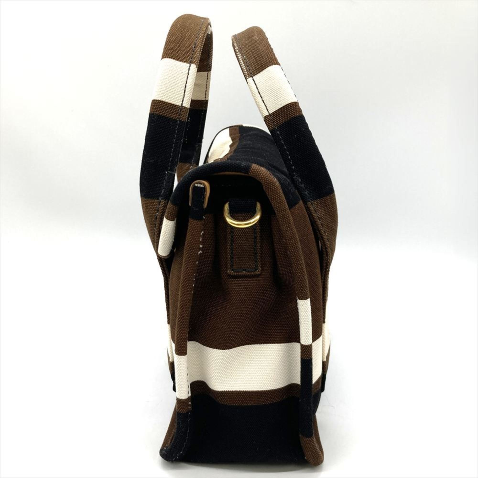 Prada Brown Multi-Color Canvas Handbag