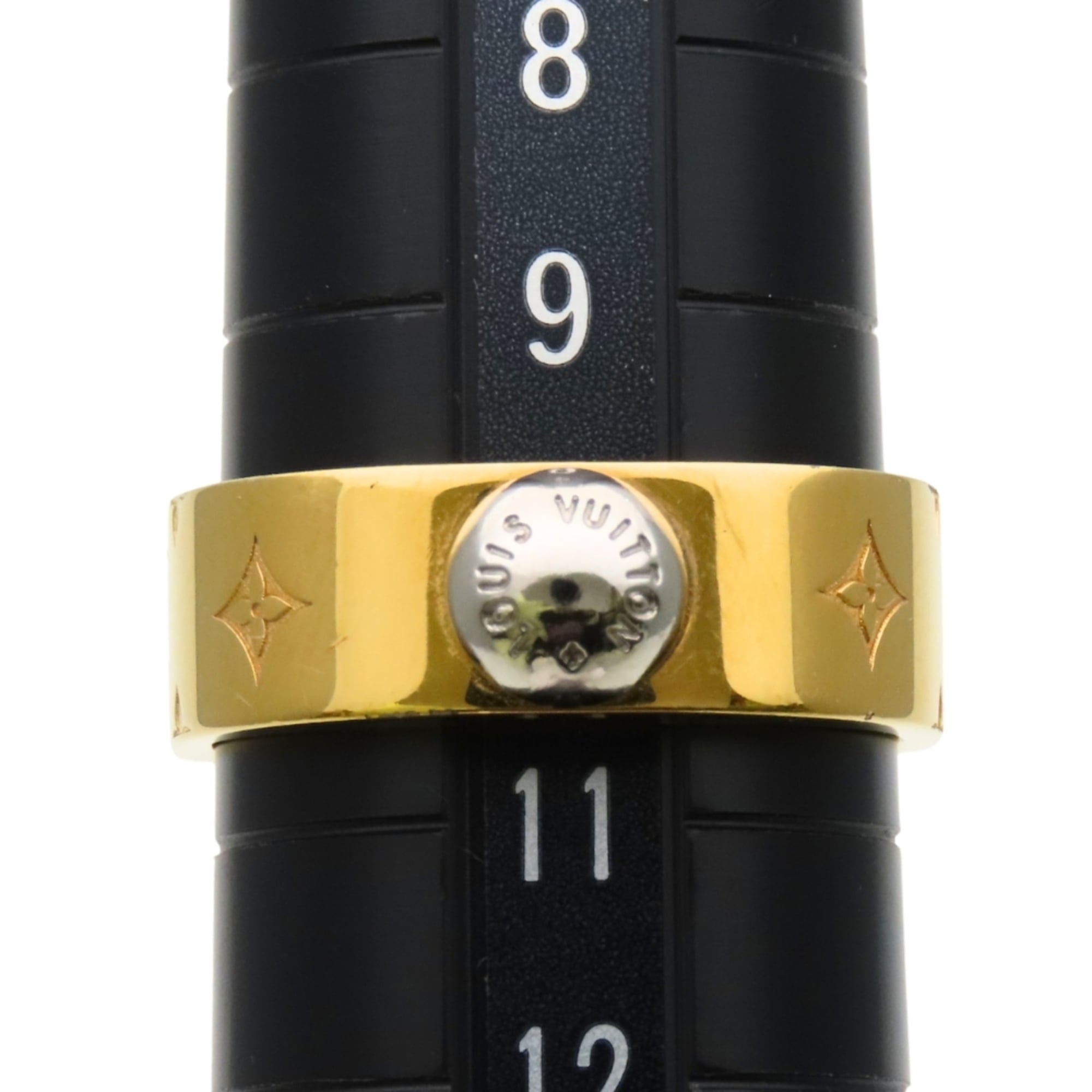 Louis Vuitton Gold Silver Gold Plating Metal Band Ring