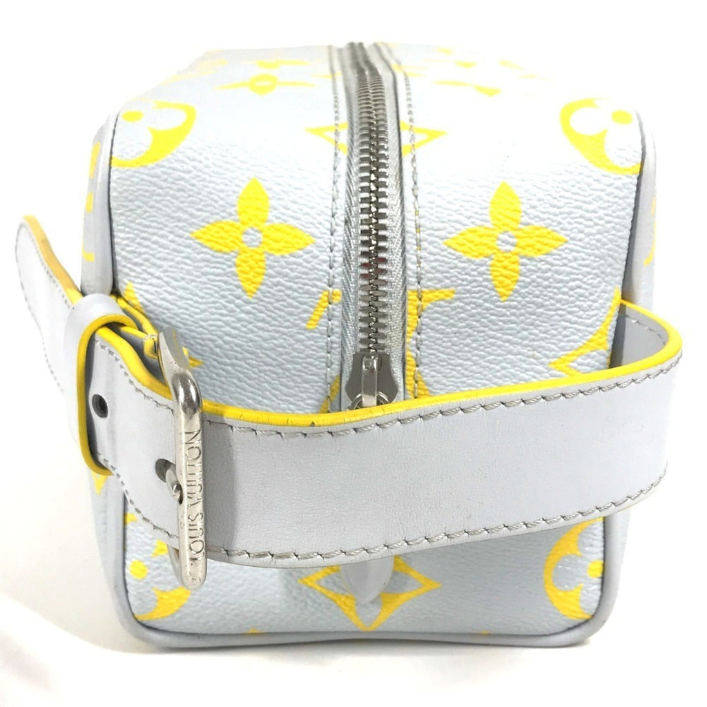 Louis Vuitton Gray Yellow Monogram Clutch Bag Pouch